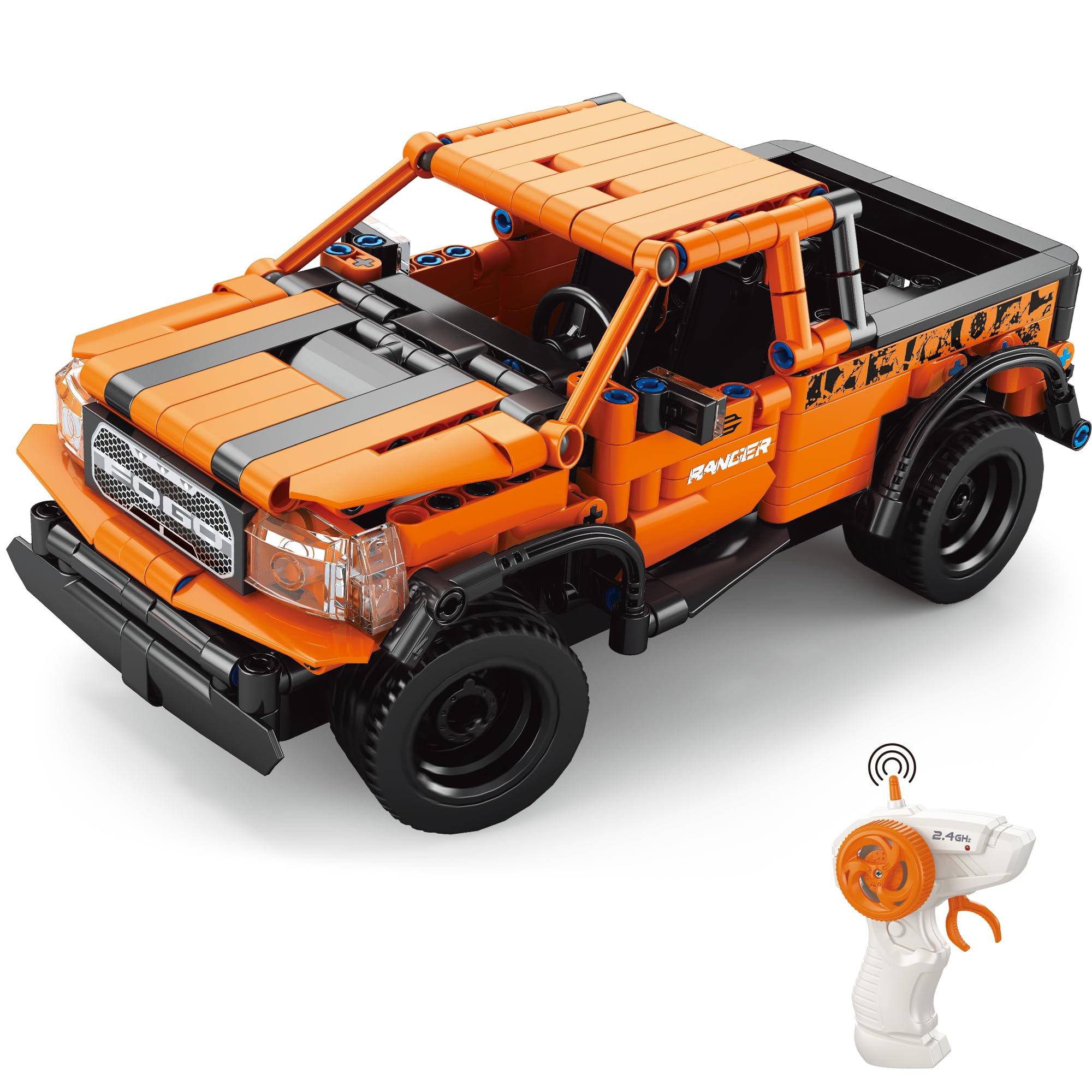 belodoro Building Blocks RC Super Car with LED Lights, Remote Control 1:16 Speed Car, Toys Vehicle, Construction Toys, Gift for Boys and Girls Over 6 Years Old, Present for Kids Age 6+, 70017D