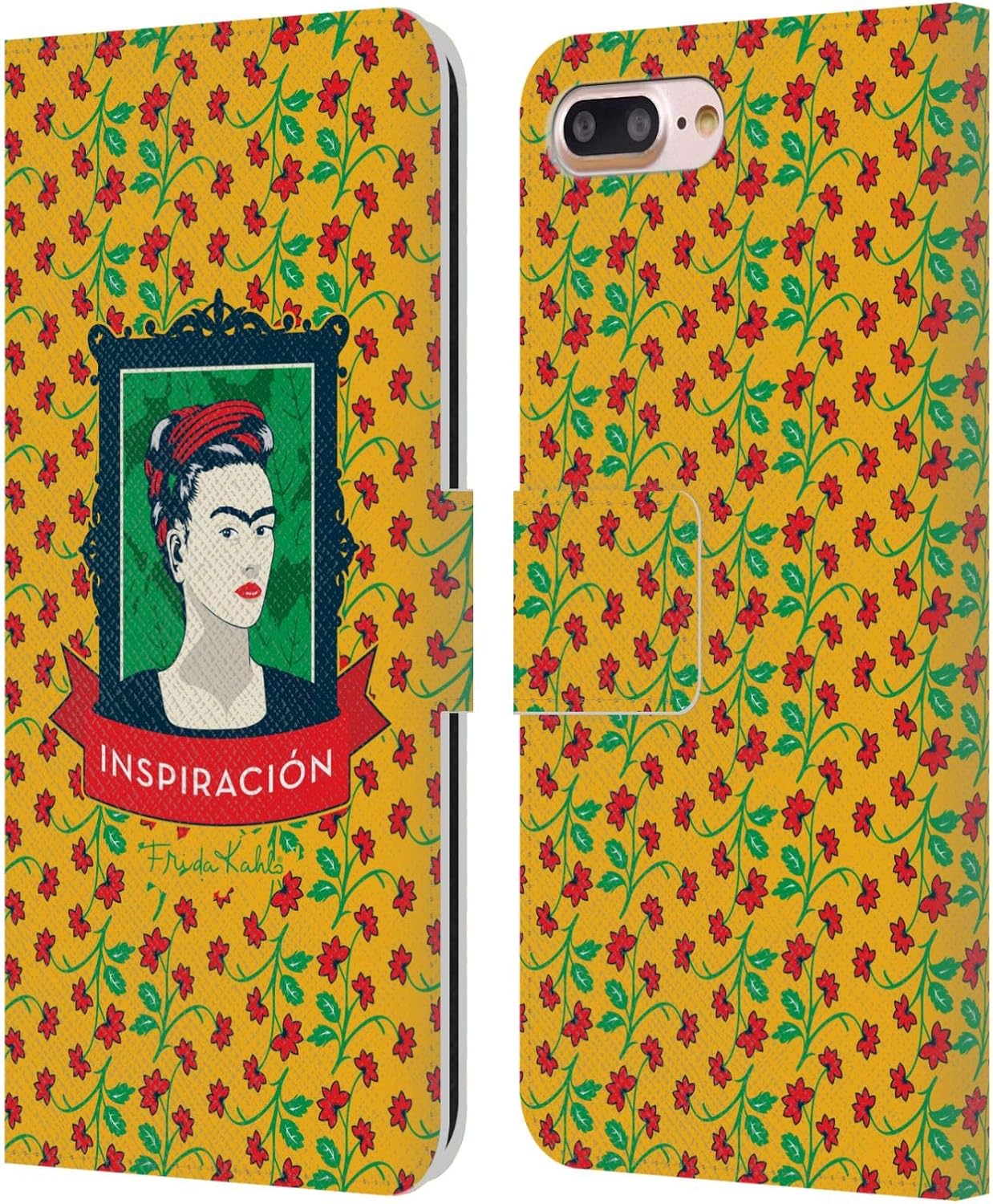 Head Case Designs Officially Licensed Frida Kahlo Deer Icons Leather Wallet Case Compatible with Apple iPhone 7 Plus/iPhone 8 Plus