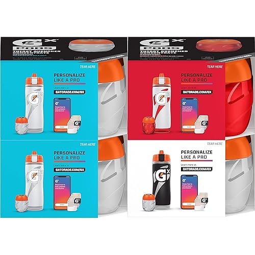 Gatorade Sistema de hidratación Gx botellas antideslizantes Gx Squeeze o cápsulas concentradas de bebidas deportivas Gx