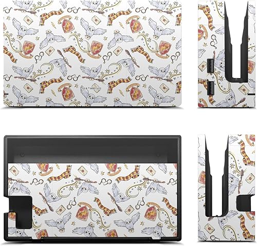 Vista 4 de Head Case Designs Calcomanía de vinilo con licencia oficial de Harry Potter Hedwig Owl para videojuegos, compatible con consola Nintendo Switch