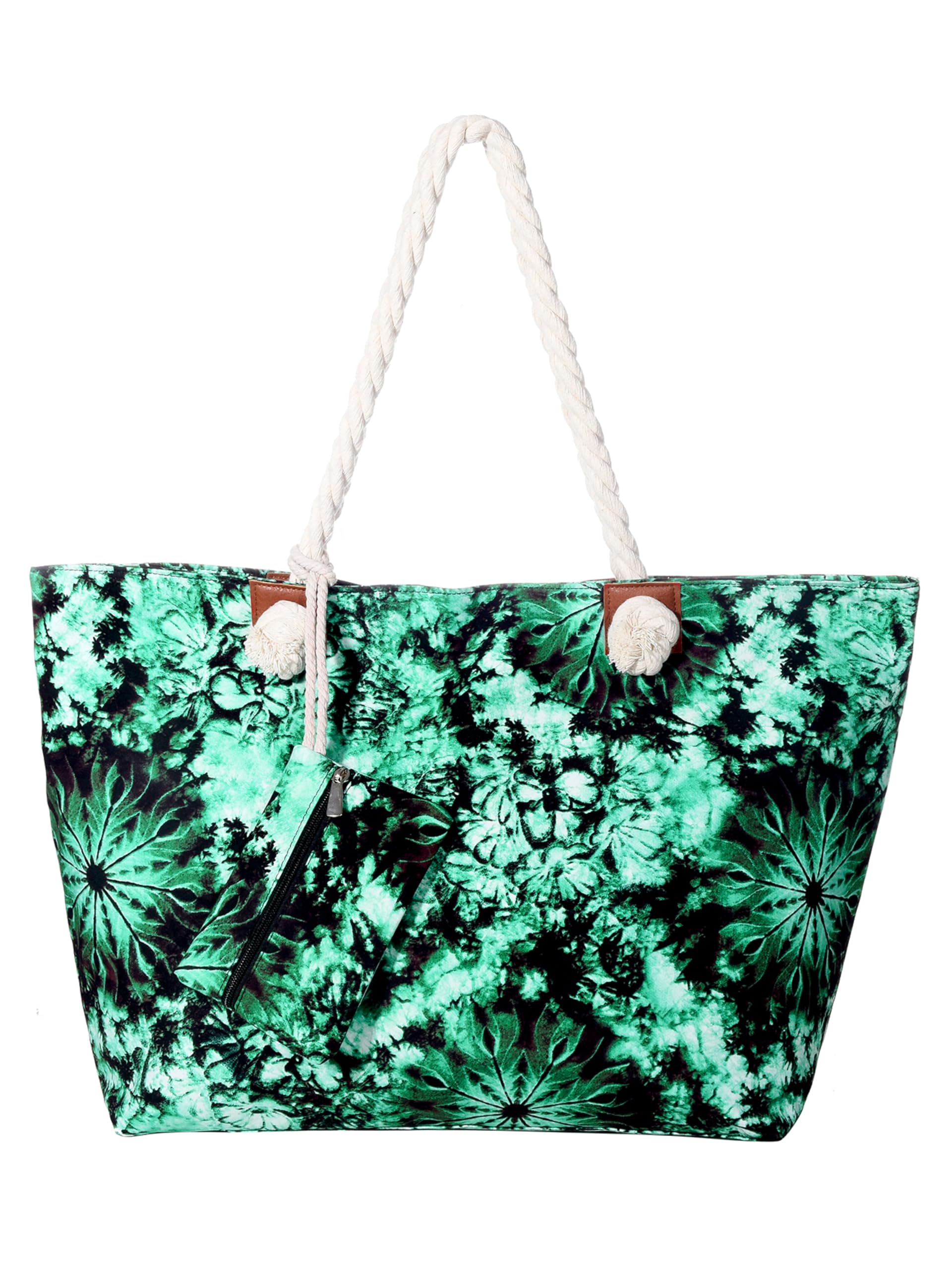 DonDon Strandtasche mit Reißverschluss, Große Strandtasche XXL, Shopper Tasche Damen - Praktische Beach bag Umhängetasche Damen Badetasche für Strand und Meer