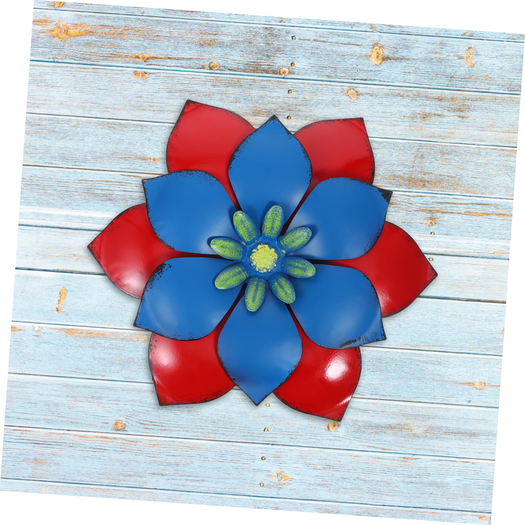 DECHOUS Decoración de Pared Flores de Hierro Rojo, Estilo Nórdico
