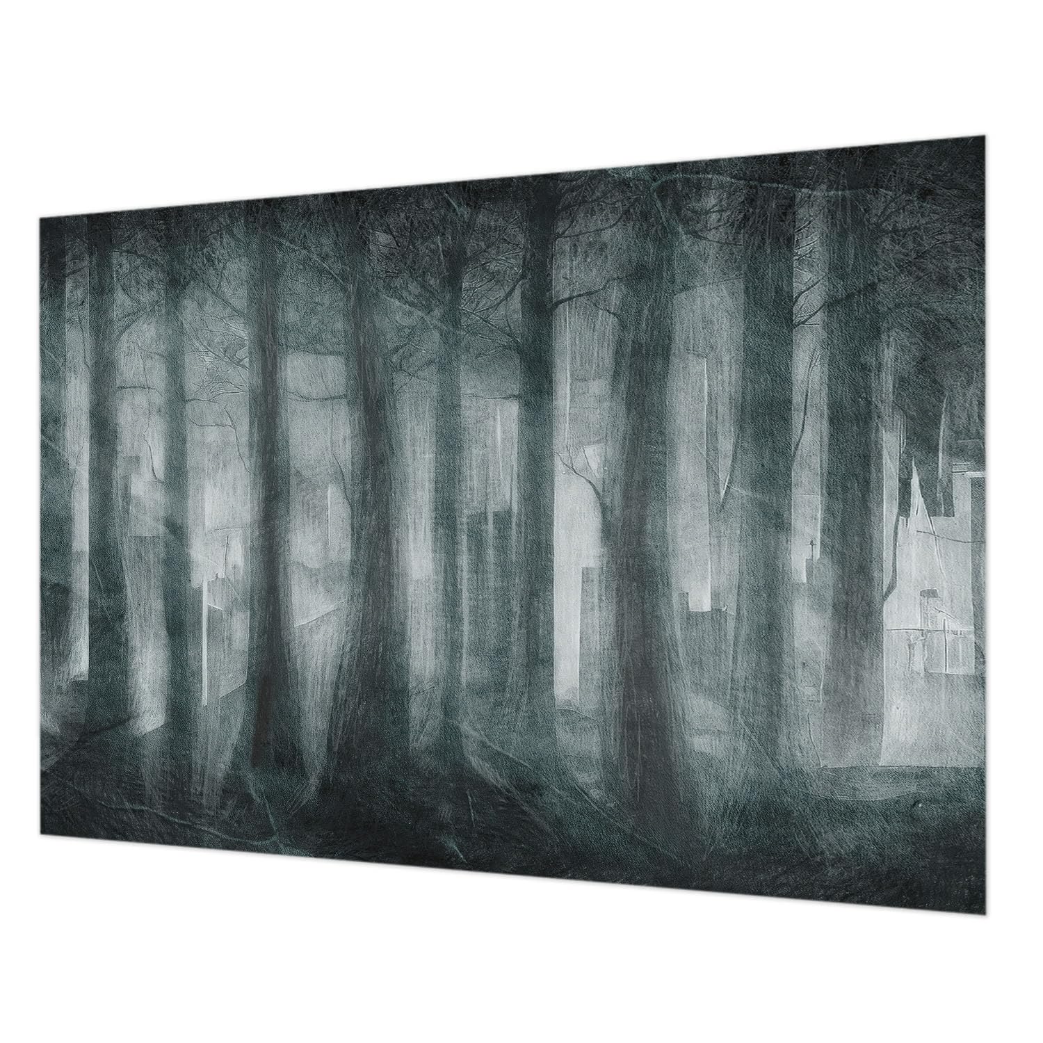 Papier peint intissé pour chambre à coucher motif forêt mystérieuse 208x146