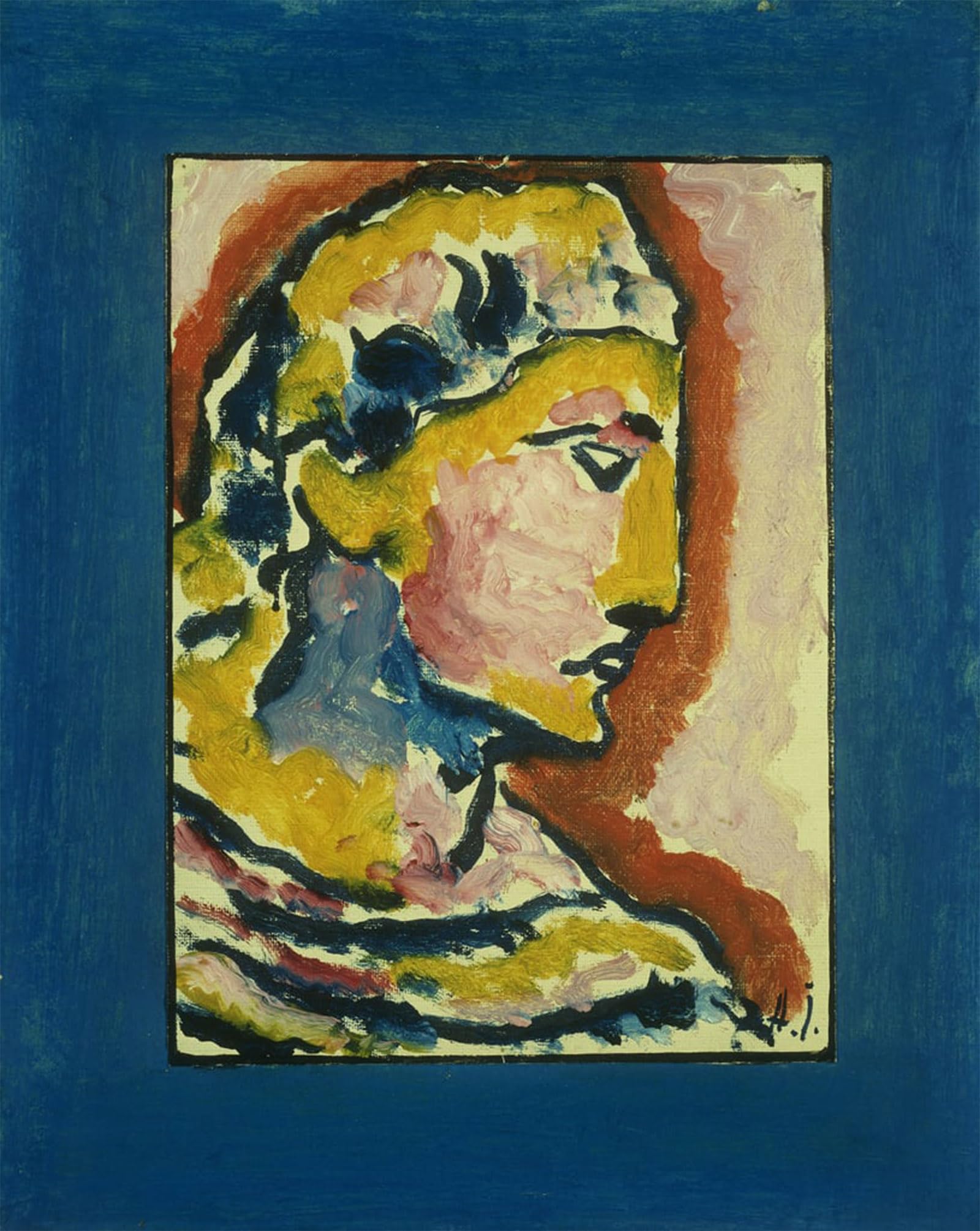 SERENDIPITP Retro Picture Poster Wall Art Pictures Painting Head Kopf by Alexej Von Jawlensky Wall Art Canvas Print for Wall Decor 60x90cm