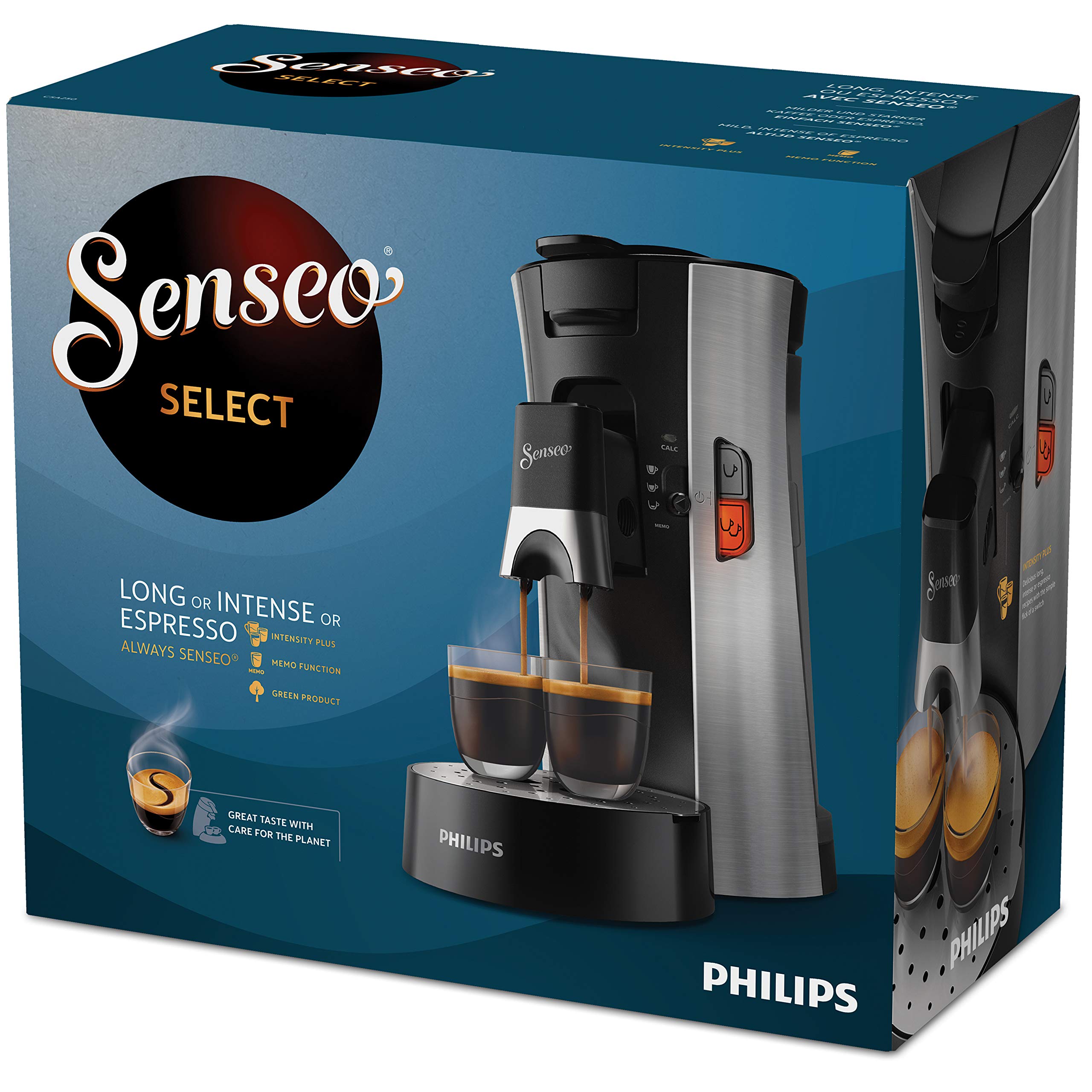 Philips Senseo CSA250/10 Senseo Select Ekspres do kawy na Szaszetki, Plastik, 0,9 L, Szary