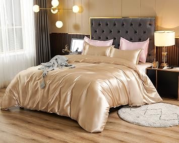 100% Mulberry Silk Duvet Cover Set - 3-Piece Set - 30 Momme Grade 6A Mulberry Silk - Features Zipper Closure and Corner Ties, King 90"x 104"- Silver Solid