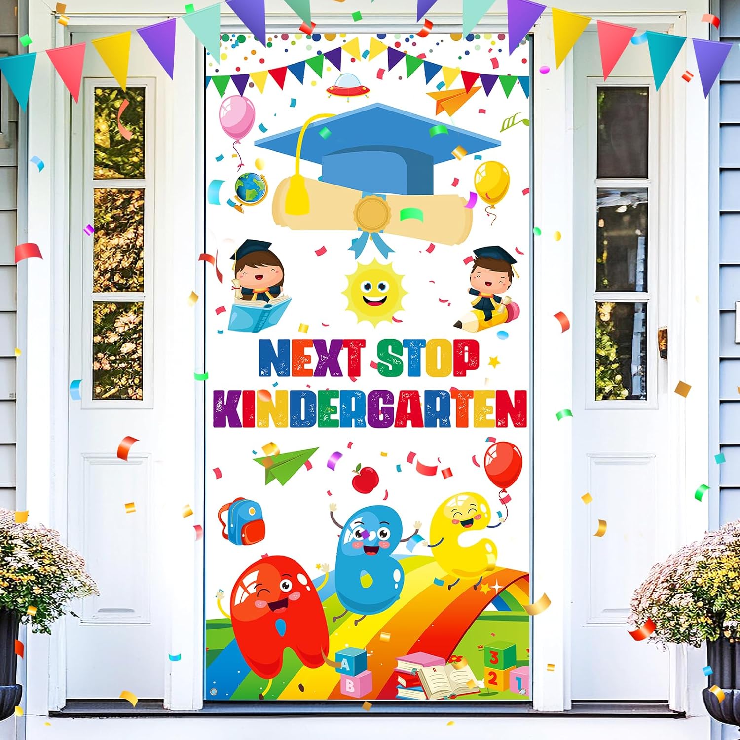 Amazon.com: Preschool Graduation Door Cover Decorations Next Stop ...