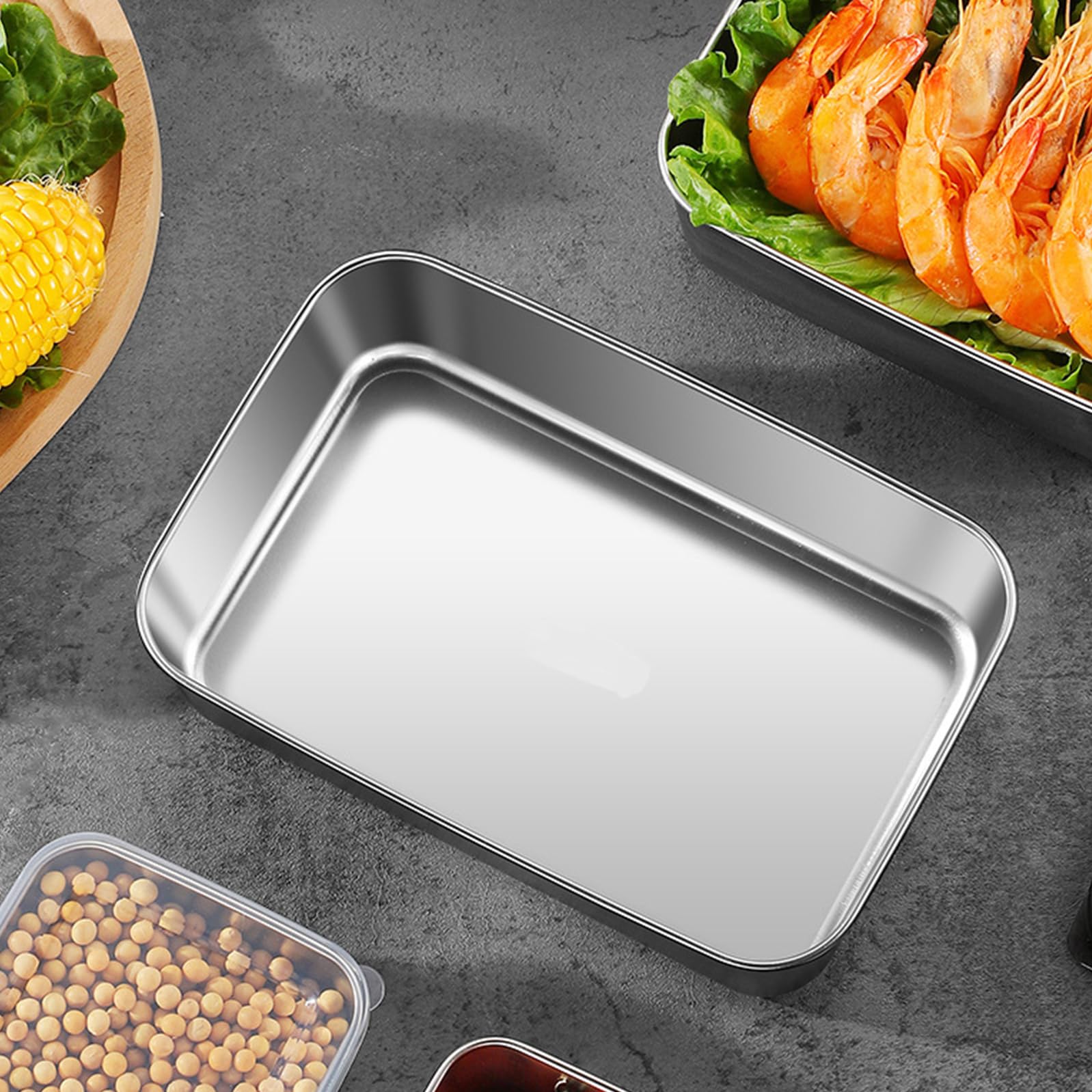 Contenitori Meal Prep In Acciaio Inox - 6 Pezzi Da 500 Ml Con Coperchio Ermetico - Foto 2