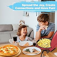 Vista 6 de Courant Pizza Maker 12 inch Pizzas Machine, Newly improved Cool-touch Handle Non-Stick plates Pizza oven & CalzoneMaker, Electric Countertop Oven