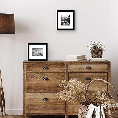 Vista 58 de Americanflat Portarretratos de 8 x 12 pulgadas con plexiglás pulido, juego de 2 portarretratos de 6 x 8 pulgadas con paspartú o para fotos de 8 x 12