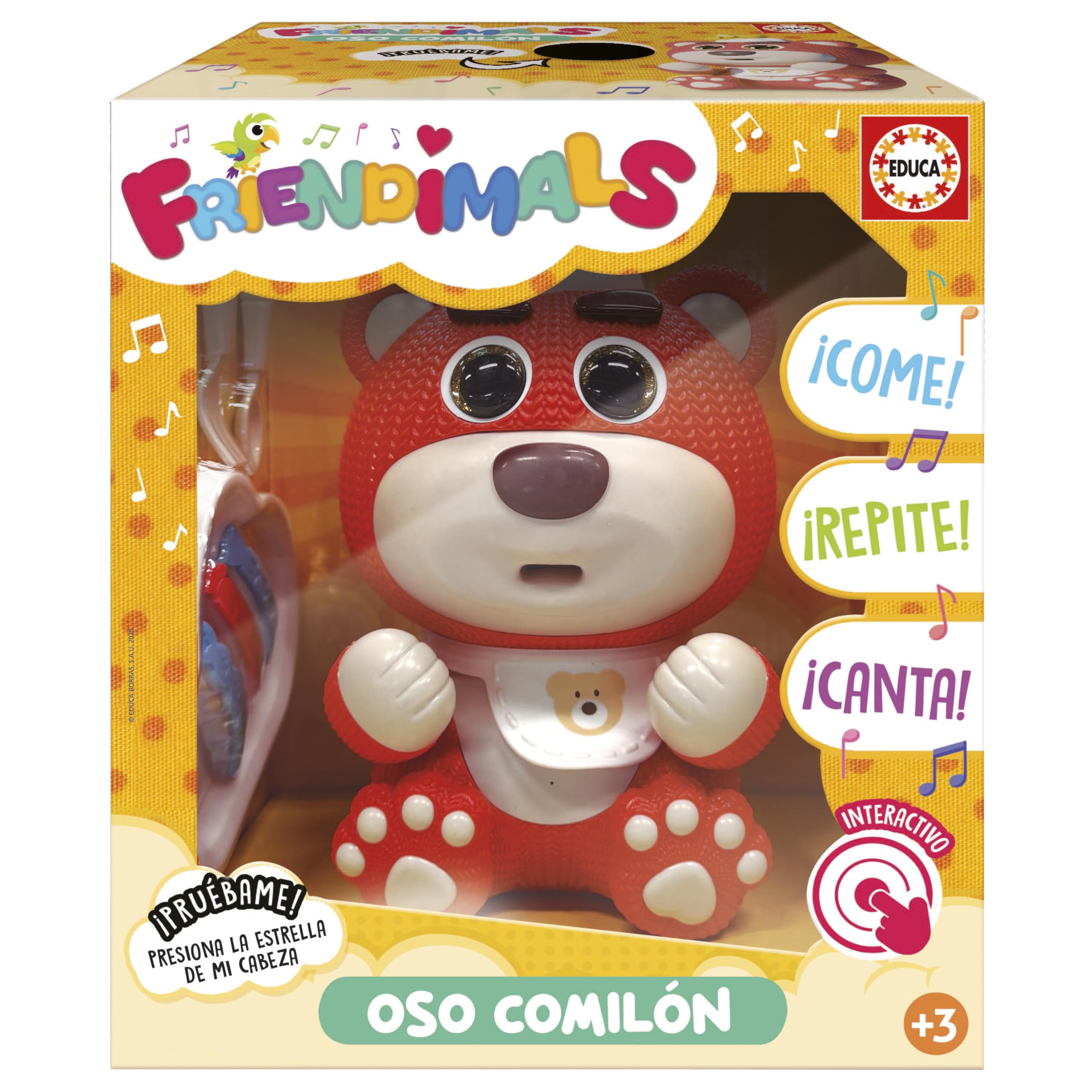 Educa - Oso Comilón Interactivo Friendimals | Come, Canta y Repite tu Voz | Diversión Educativa para niños | A Partir de 3 4 5 años (20435) con descuento