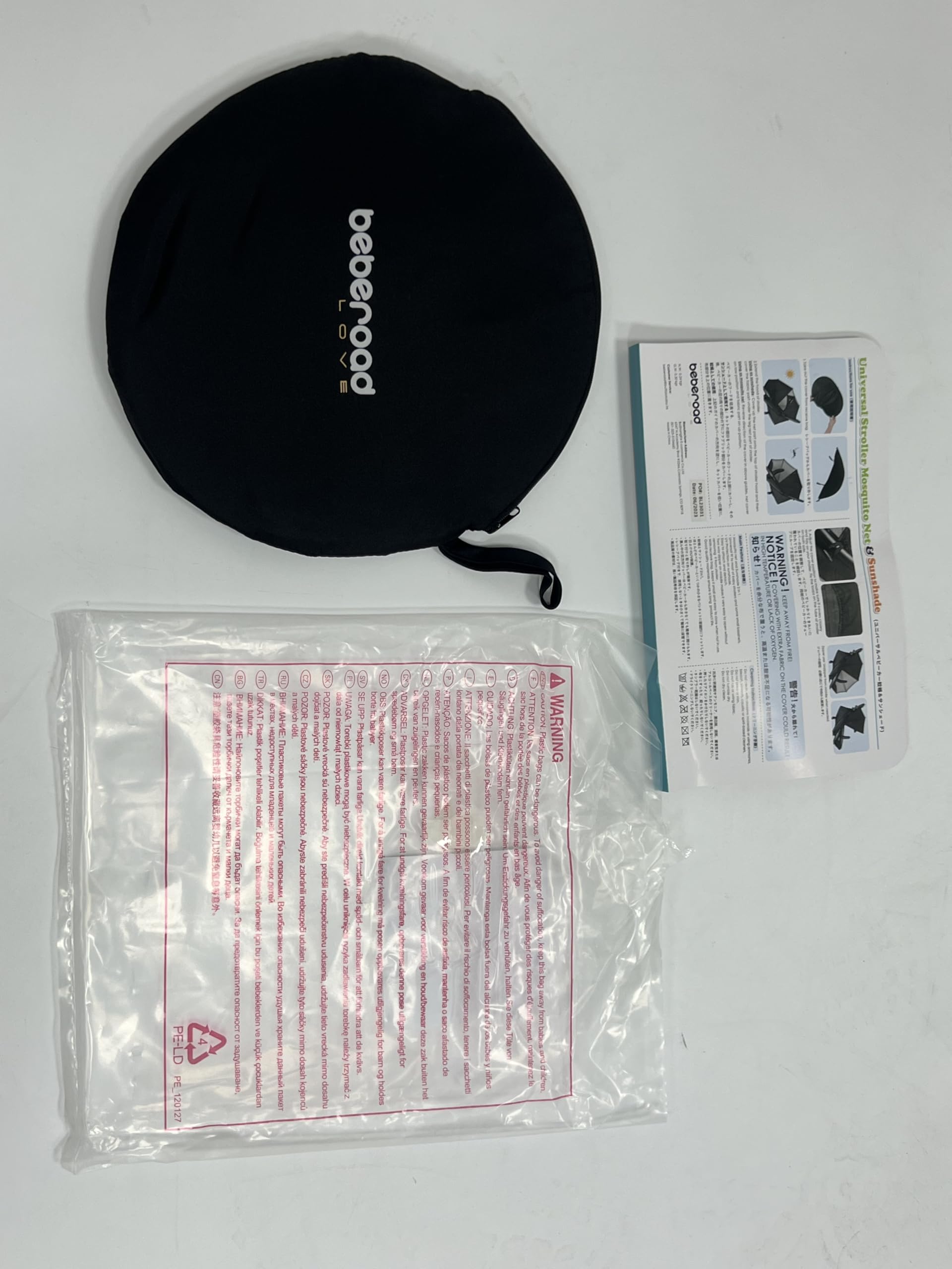 Moustiquaire Poussette Universelle - Anti UV - Pare-Soleil Poussette Bébé Universelle 2 en 1 Couvertures Anti-Moustique pour Couffin Nacelle Landau Protection Solaire de Poussettes avec Moustiquaire
