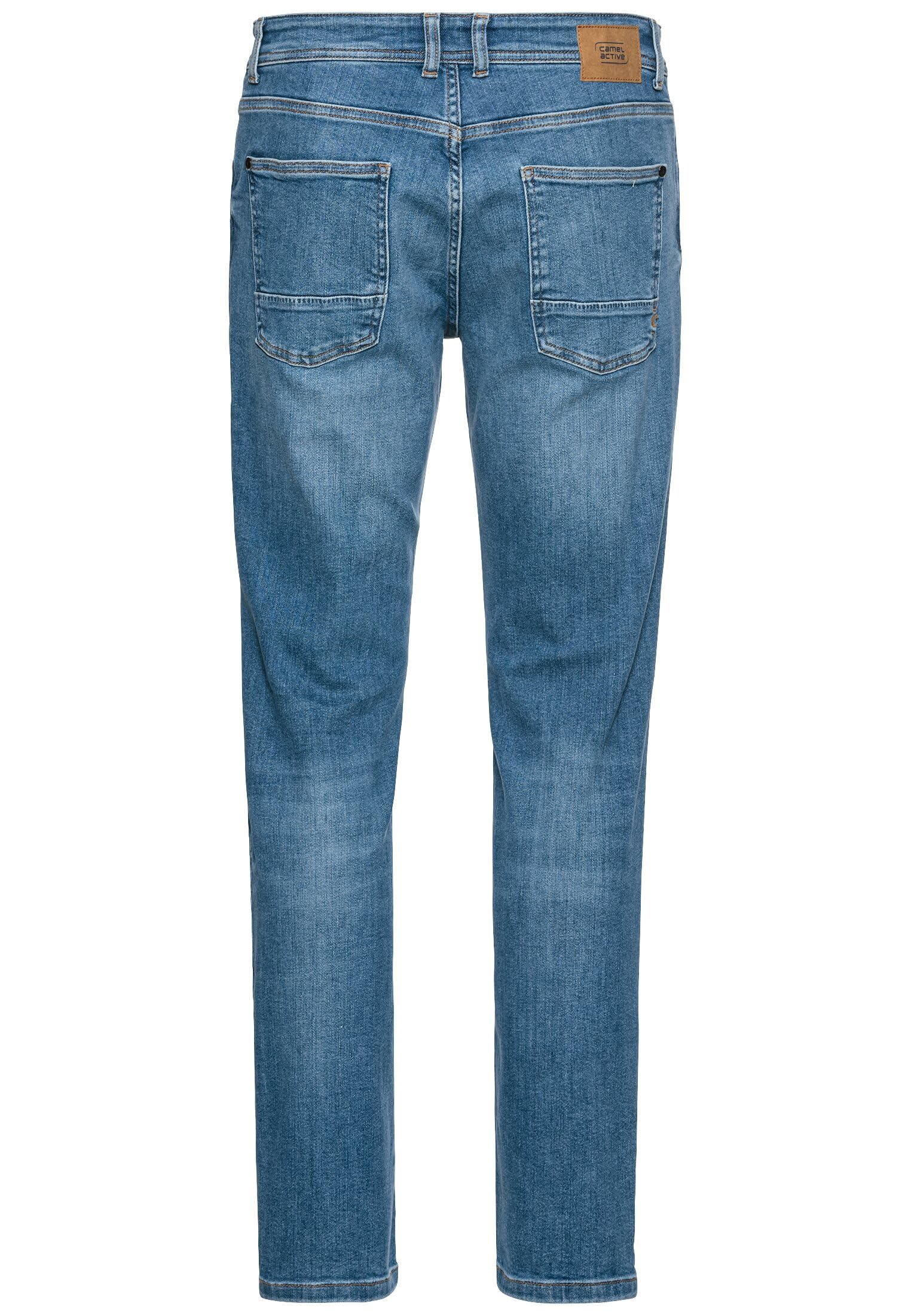 camel active Herren Regular Fit Houston Stretch Jeanshose Mittelblau – Bild 7