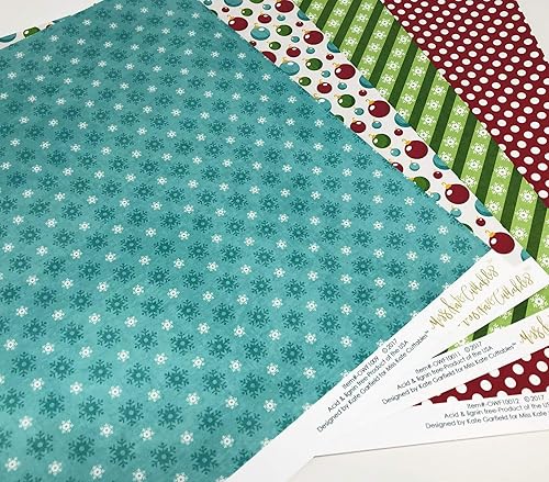 Miniatura 4 de Paquete de papel con patrón  Oh What Fun  Scrapbook Premium Specialty Paper de una cara de 12 x 12 pulgadas, colección incluye 16 hojas  por Miss