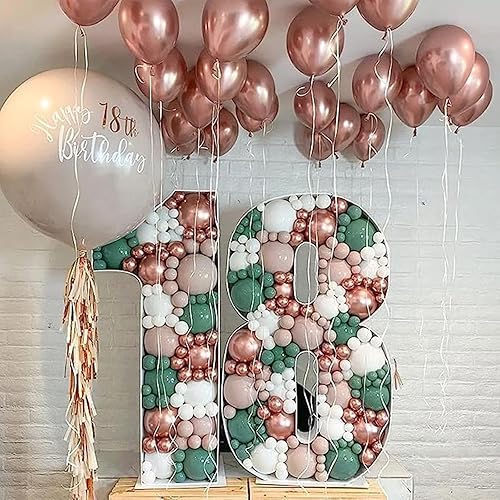 Miniatura 2 de 60 globos de látex de oro rosa metálico de 5 pulgadas para arco de guirnalda de globos, mini globos cromados de oro rosa para decoración de fiestas