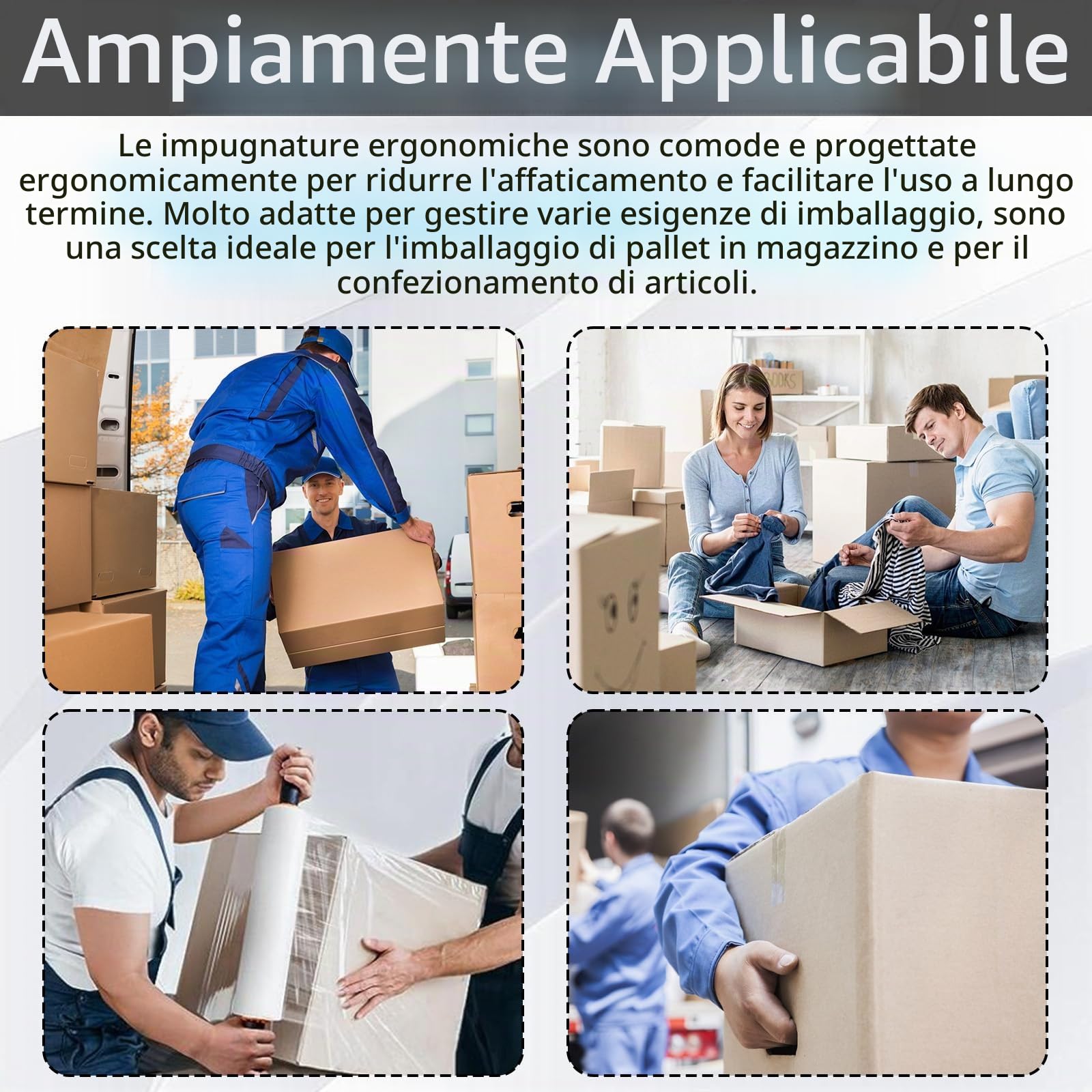 Erogatore di Film Estensibile, Svolgitore Manuale di Film Estensibile per Rotoli da 30-50 cm di Larghezza Dispenser di Pellicola Estensibile Industriale con Maniglia per L'imballaggio di Mobili