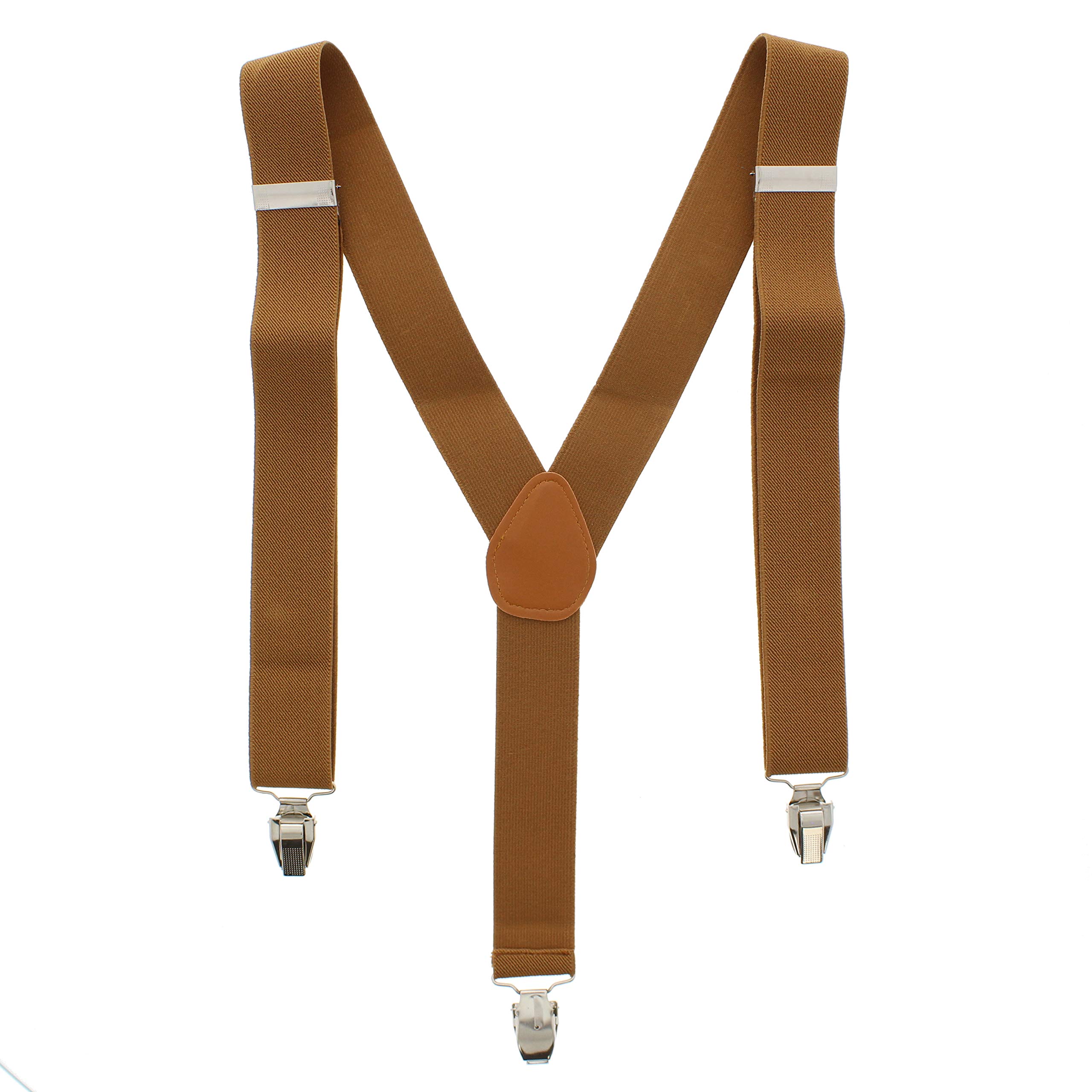 Zac's Alter Ego Men's Camel/ Tan Adjustable 35Mm Width Plain Braces/Suspenders