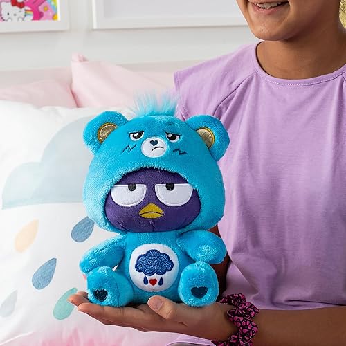 Miniatura 5 de Care Bears - Badtz-Maru vestido como oso gruñón de 9 pulgadas, de tamaño divertido, azul, suave, abrazable mejor amigo. - Bueno para niñas y niños,