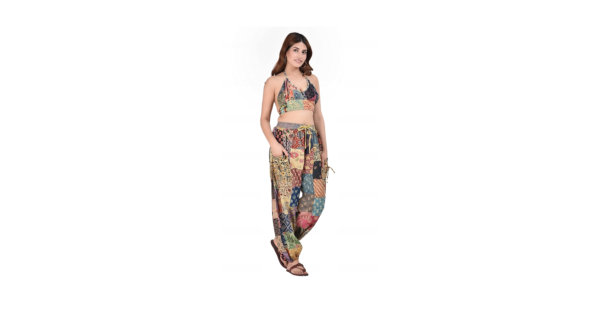 Amazon.com: Hippie Forever Women's Patchwork boho pant & top