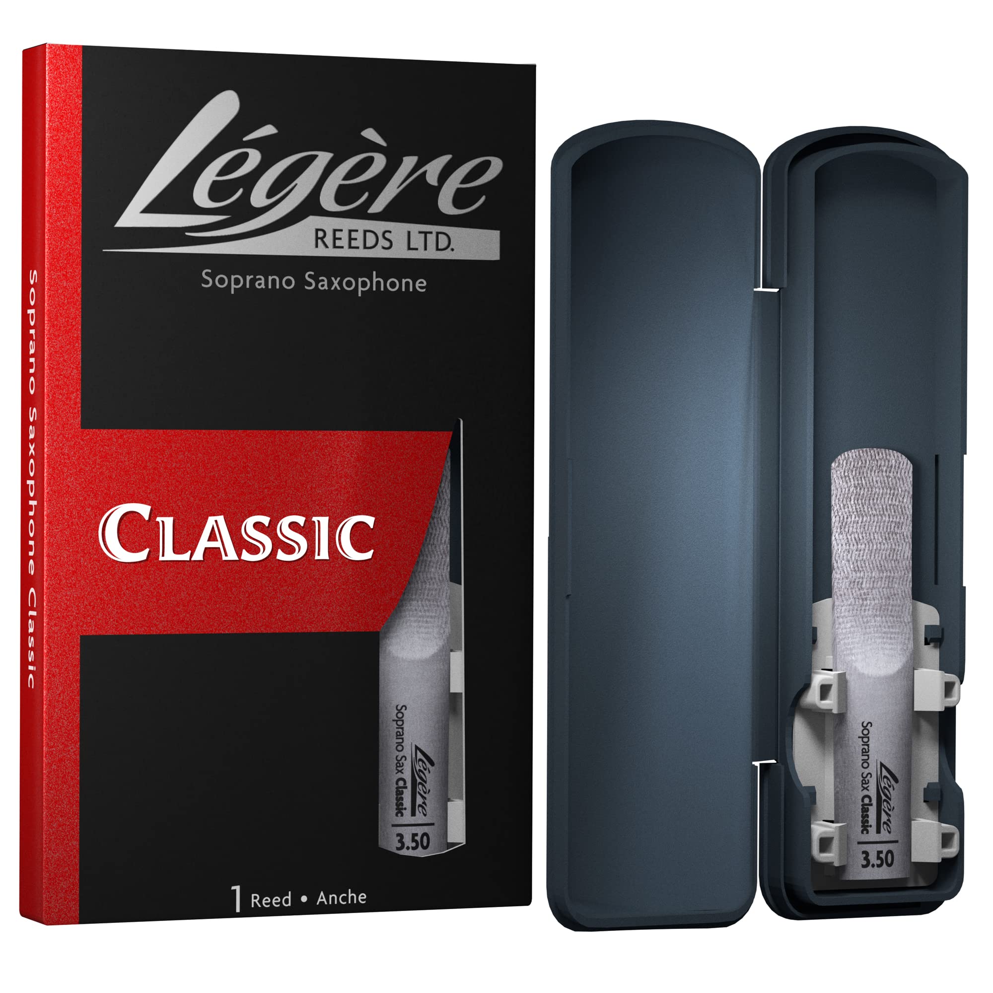 Légère Reeds - Soprano Saxophone Reed, Classic, Strength 3.50 (SS3.50) - Premium Synthetic Woodwind Reed