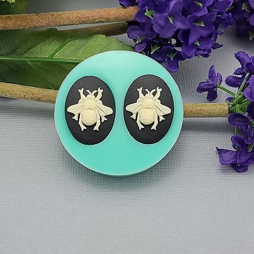FS Molde de silicona de marca Bee 2 Cameos flexibles para manualidades, joyería, resina, álbumes de recortes, arcilla polimérica