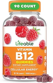 Vitamin B12 Gummies for Adults | 1000 mcg | Great Tasting B12 Vitamins | Non-GMO, Vegan B12 | for Energy and Metabolism Support | 90 Gummies