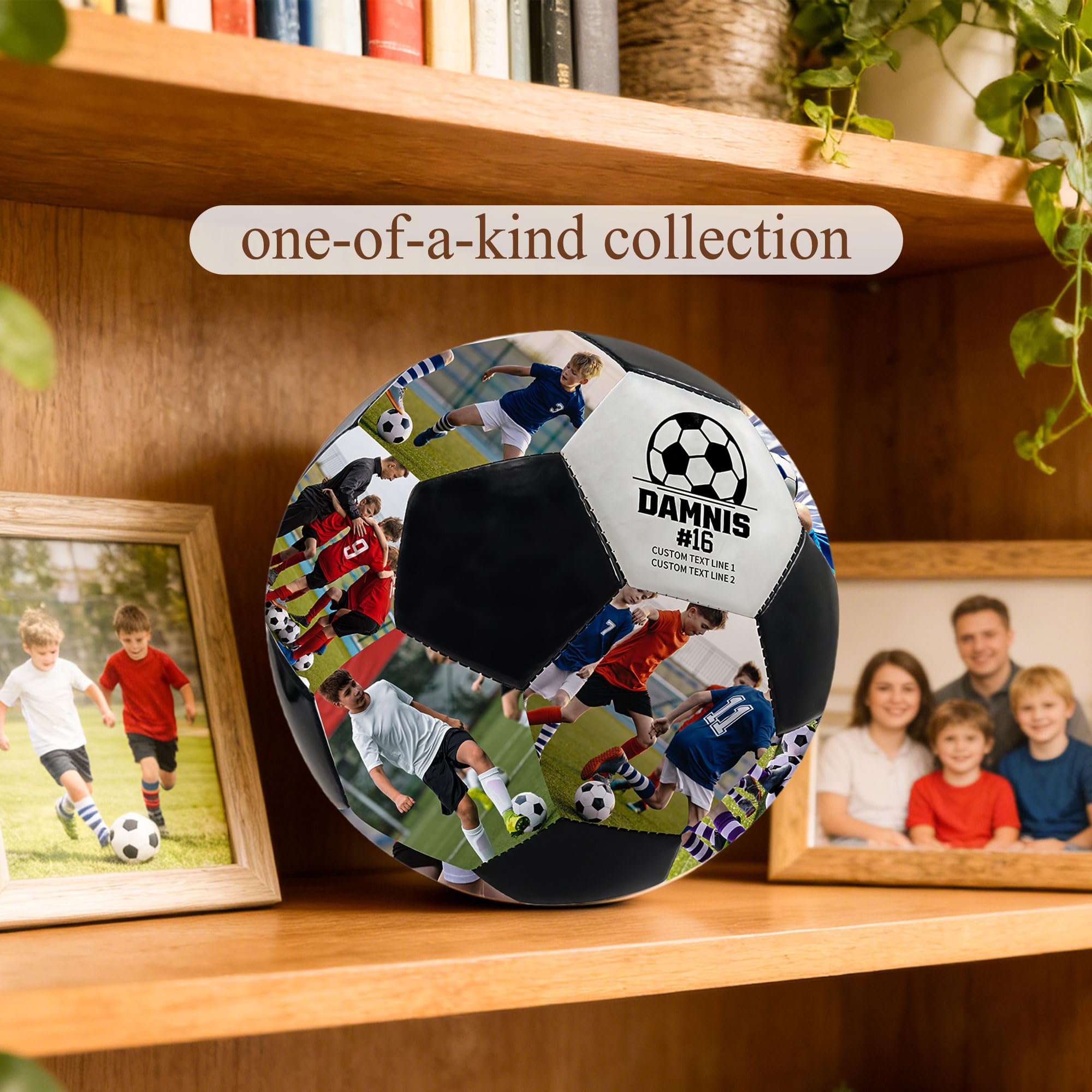 Personalisierter Fußball mit Namen und Foto, Personalisiertes Fußball-Karriere-Souvenir, Fußballgeschenke für Sohn, Tochter, Freund, Fußballfan, Vater, Trainer, Geburtstag, Abschlussfeier