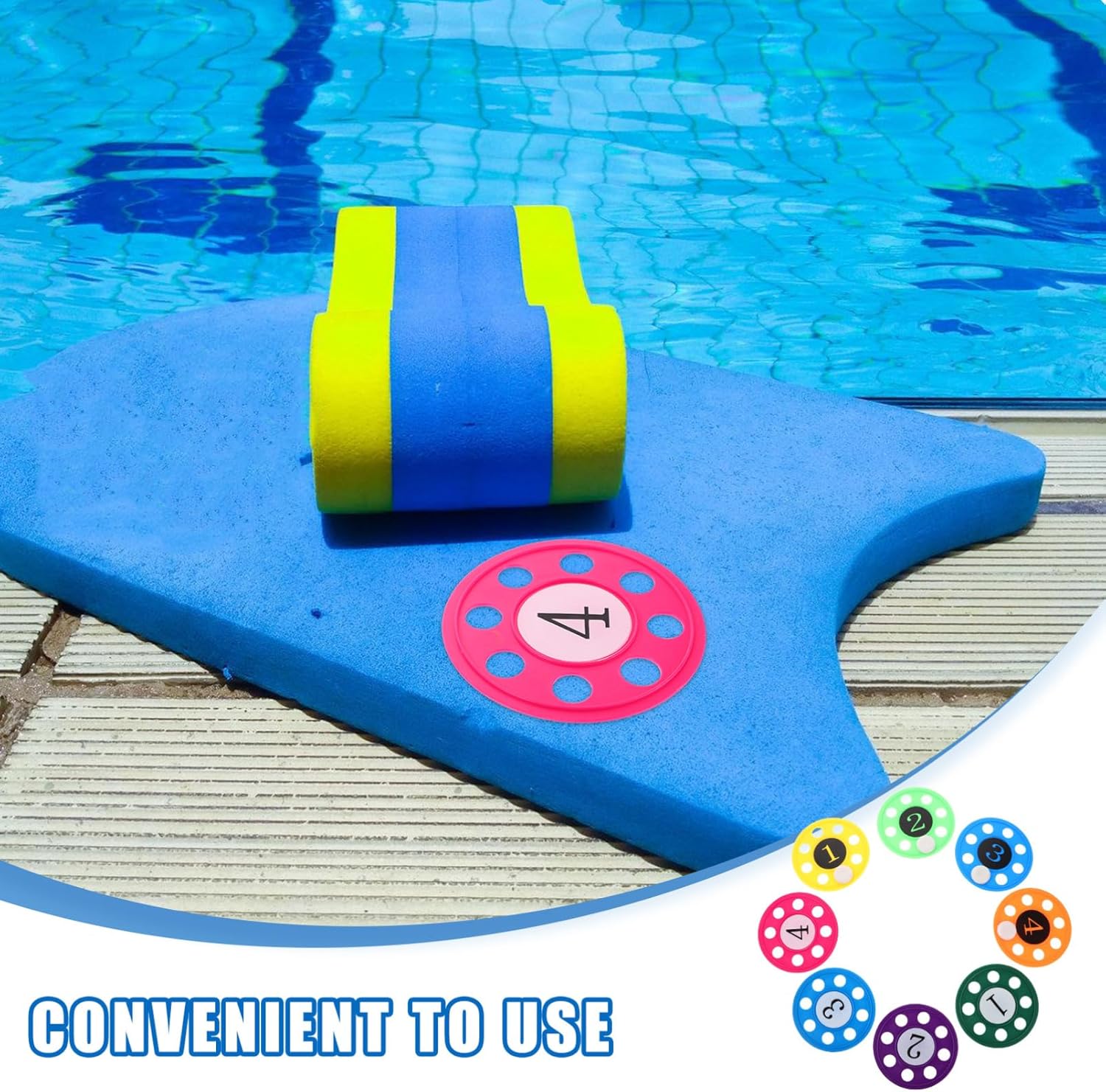 Hemoton 5 Set Pool Diving Disc Dive Disc Color Number Coded Summer Pool Diving Toys Fun Underwater Training Tools for Swimming Practice