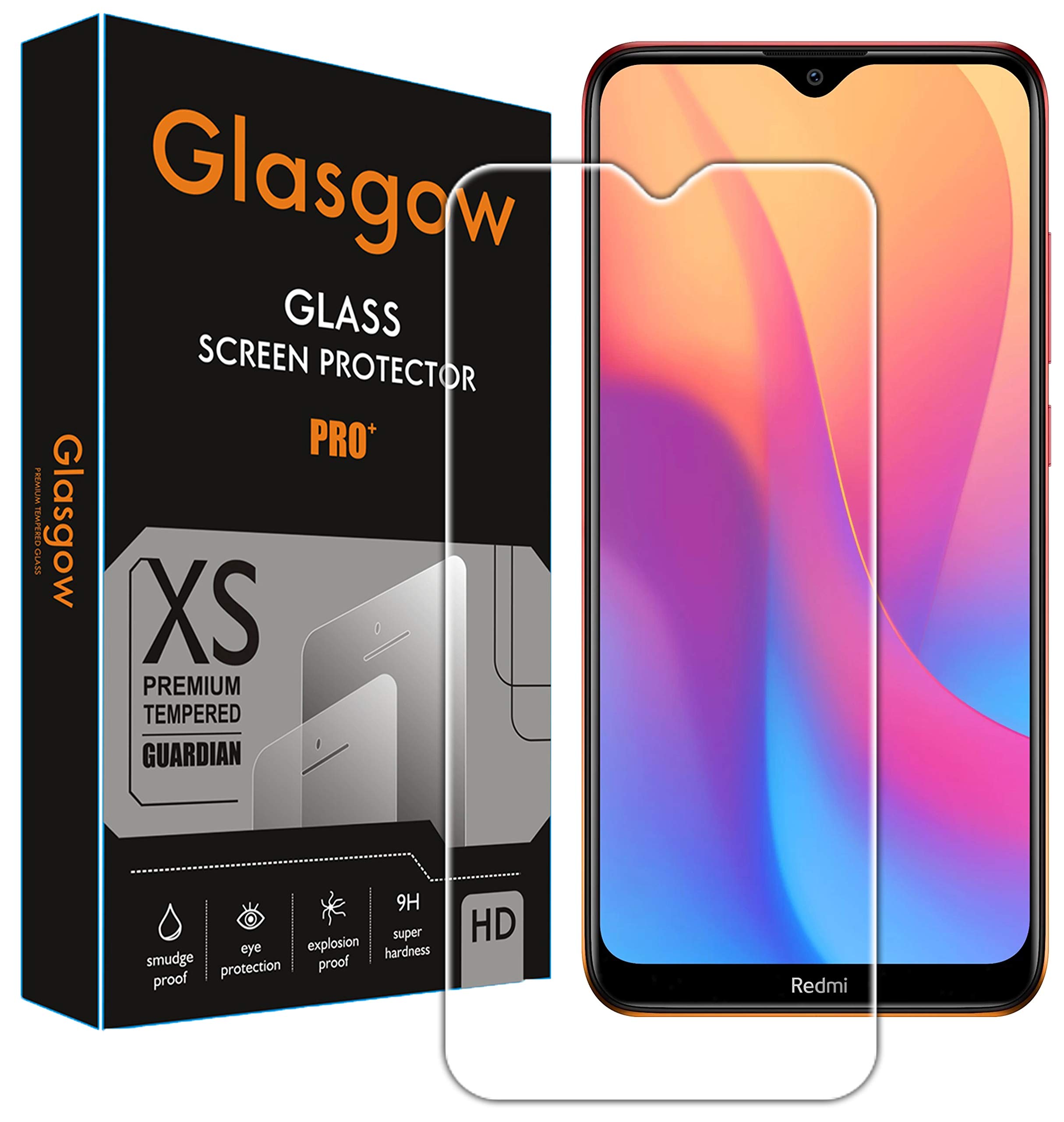 Glasgow Premium Tempered Glass Screen Protector for Mi Redmi 8A [flexible] [Gorilla] Bubble Free Installation [Screatch proof] [Guard] (B07Y5F11RF) Amazon Price History, Amazon Price Tracker