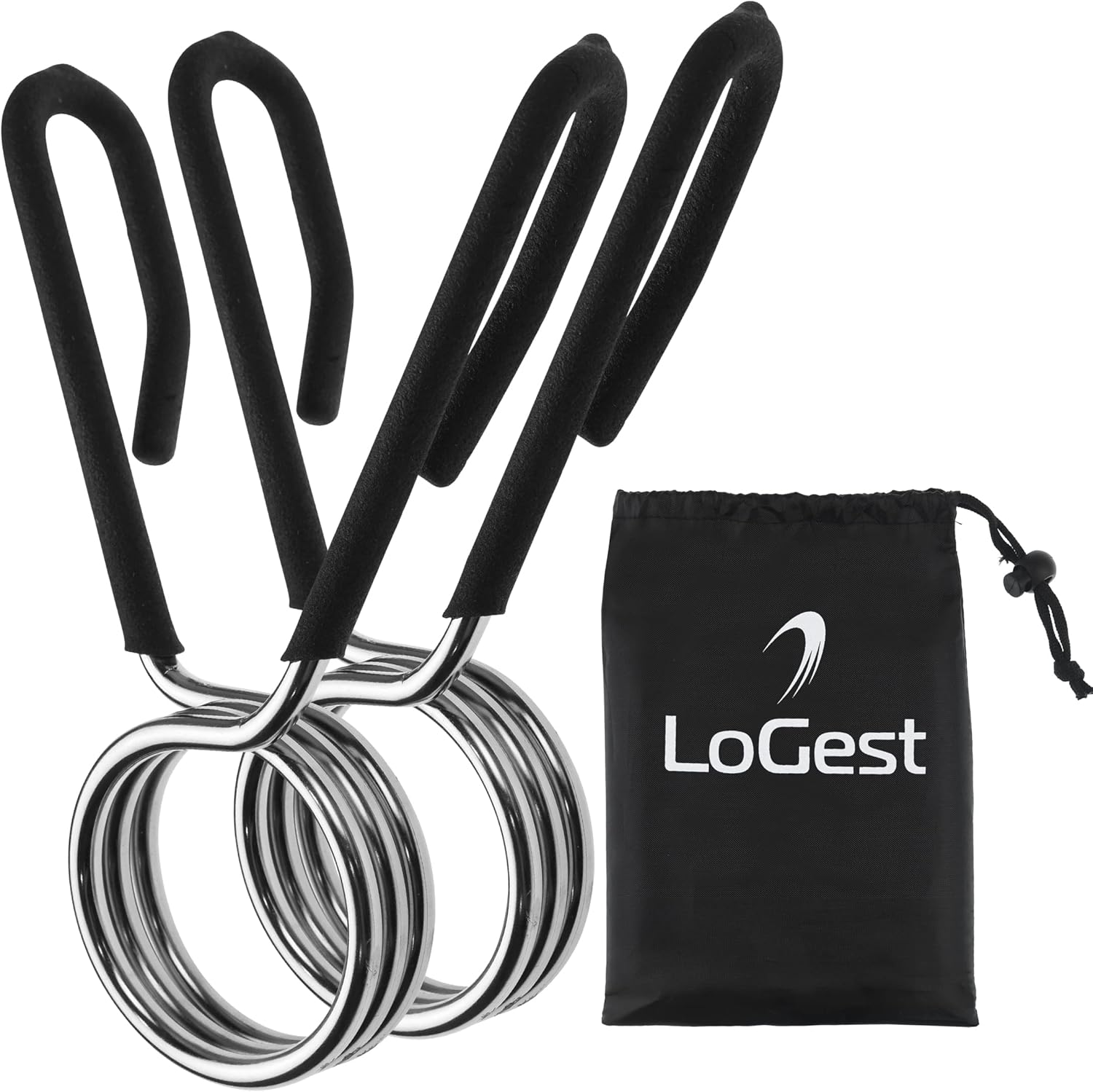 Spring Barbell Clips Collars 2Piece 1 Inch and 2 inch Barbell Clamps