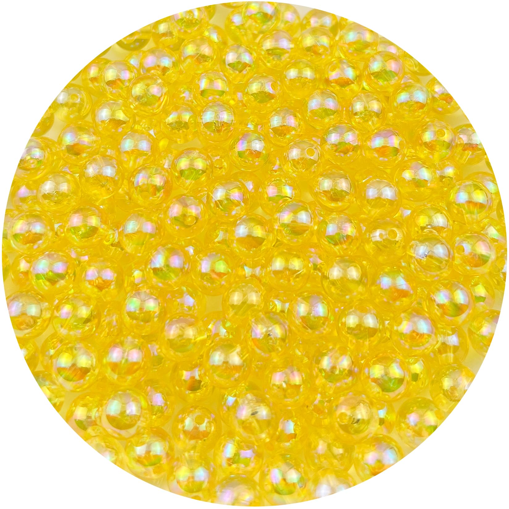 Mulutoo 200Pcs 10mm Acrylic AB Colors Round Beads Acrylic Beads Round Spacer Beads with Hole for Earring Bracelet Necklace Key Chains Jewelry Making(