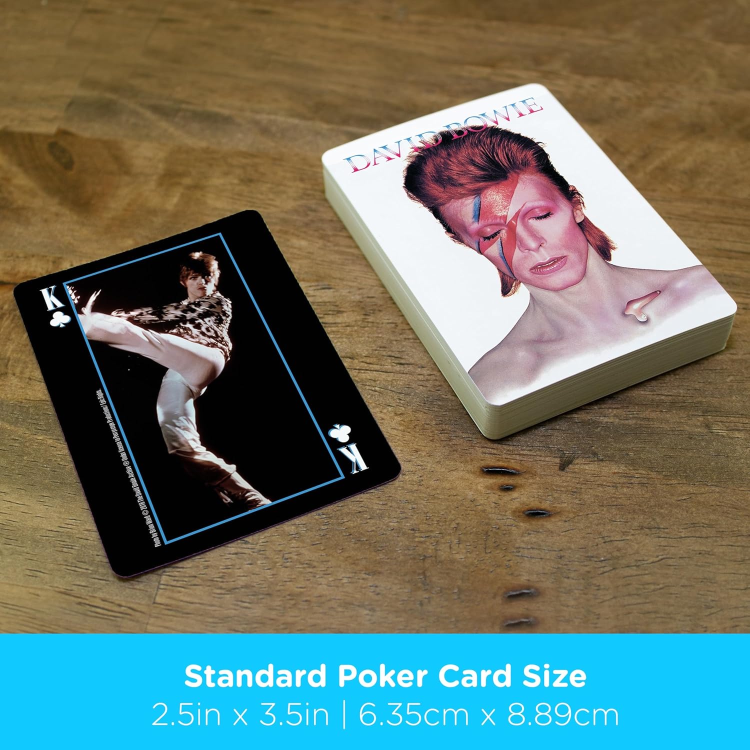 AQUARIUS David Bowie Playing Cards - David Bowie Themed Deck of Cards for Your Favorite Card Games - Officially Licensed Merchandise & Collectibles 2.5" x 3.5"