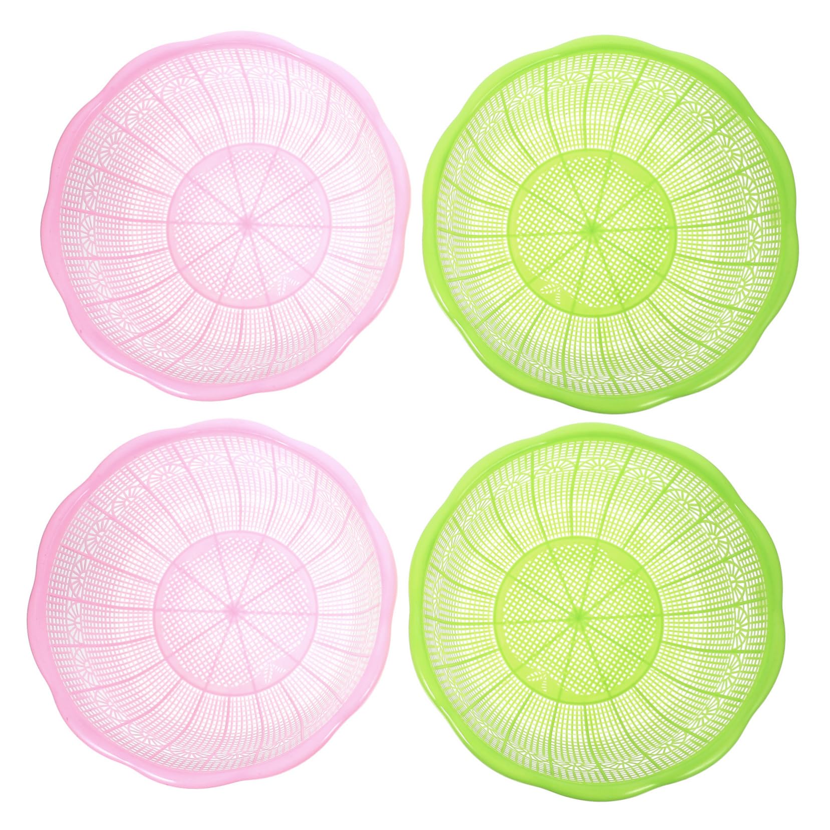PRETYZOOM 12pezzi Scolapasta Plastica Per Lavare Riso Frutta e Verdura Utensili Multifunzionali Per Cucina Colore Casual