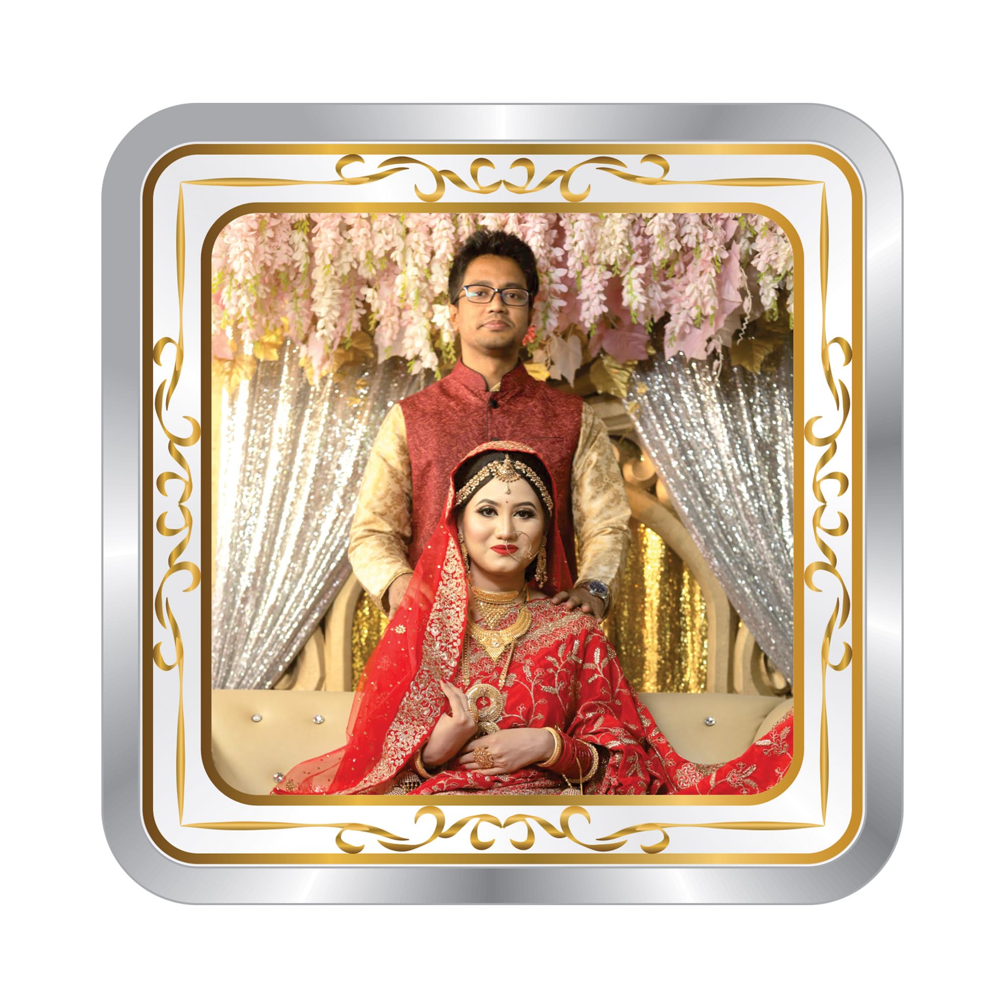 Precious Moments BIS Hallmarked Personalised Newly Married Anniversary Silver Coin 999 Pure 10 GM | 20 GM | 50 GM | 100 GM by ACPL-image-49