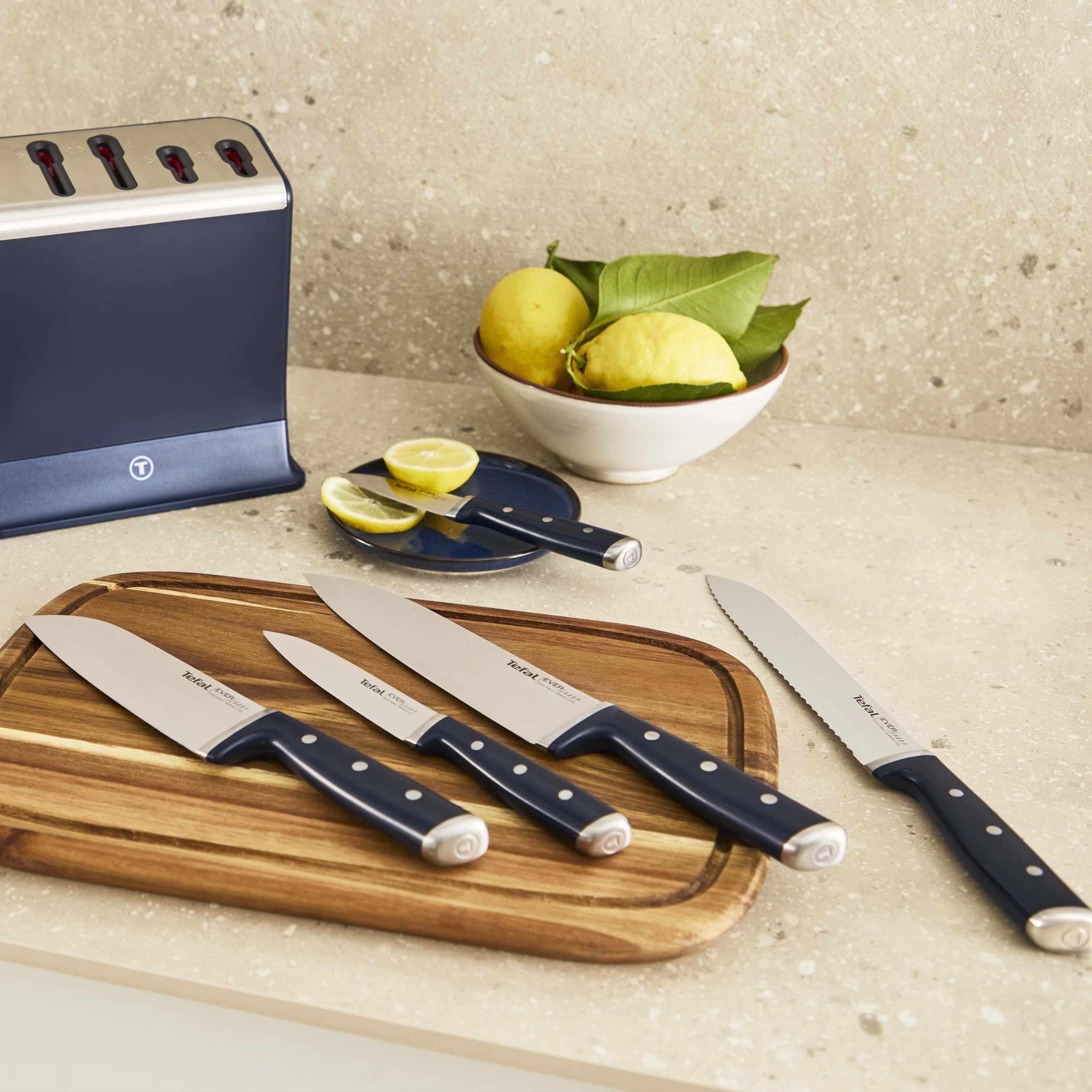 Tefal Bloc 5 Couteaux +AIGUISEUR INTEGRE *