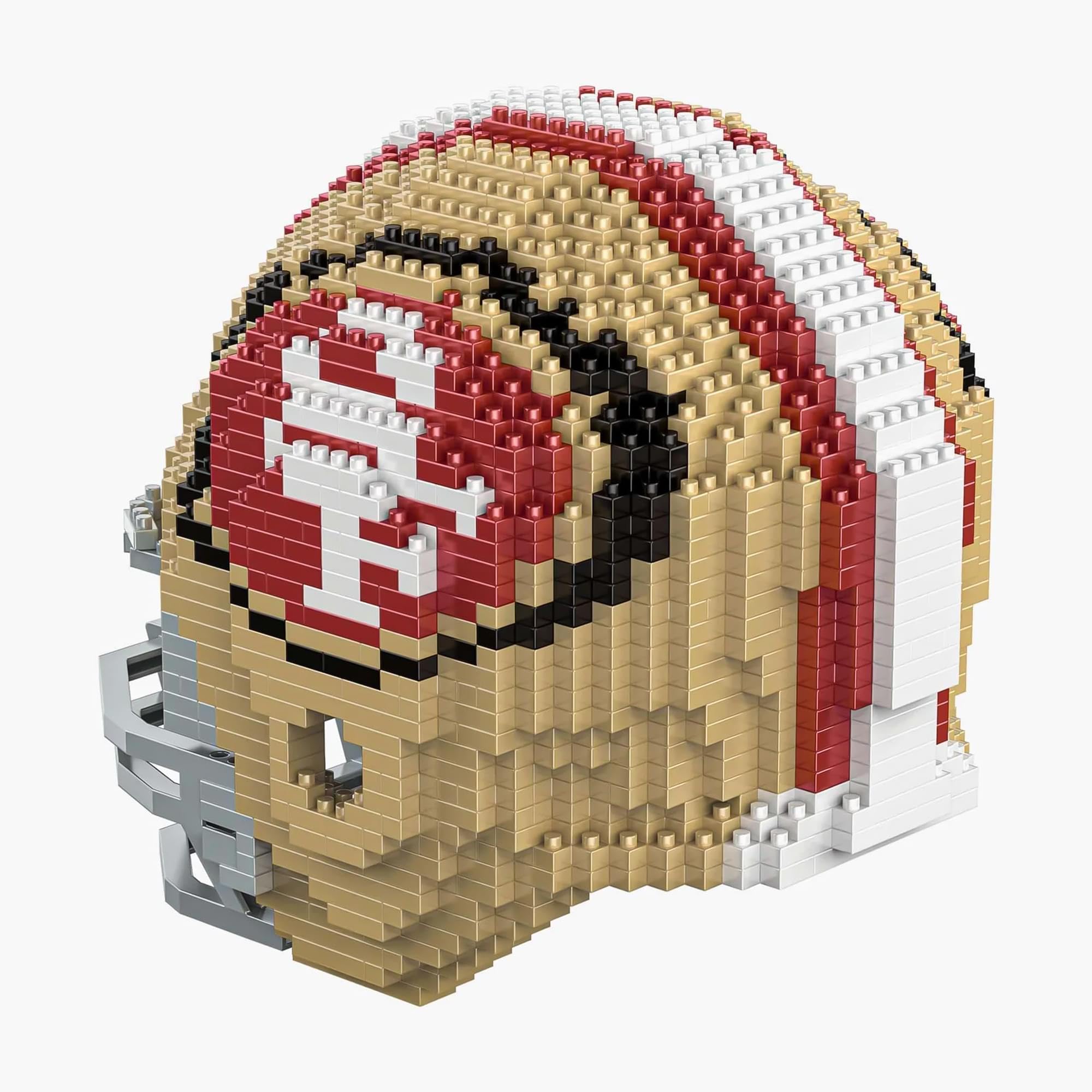 FOCO San Francisco 49ers NFL 3D BRXLZ Puzzle Replik Helm Set, Einheitsgröße