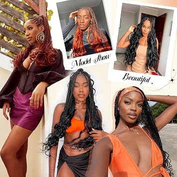 French Curls Braiding Hair 8 Pieces Pre Stretched Curly Crochet Braiding Hair Pre-Stretched Curly Crochet Cair Bouncy Loose Waves Silky Synthetic Braids Full Fluffy Look Perfect for Festival Styling