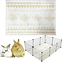 Forro de gaiola de coelho lavável 231 x 160 cm tapete de coelho para cercadinho macio tapete antiderrapante para animais de estimação almofadas de parto reutilizáveis extragrande para