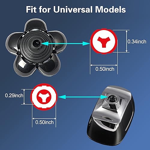 Miniatura 3 de Cabezales de repuesto para afeitadora de 5 cuchillas para hombres calvos, afeitadora eléctrica fácil de limpiar con cubierta de cuchilla