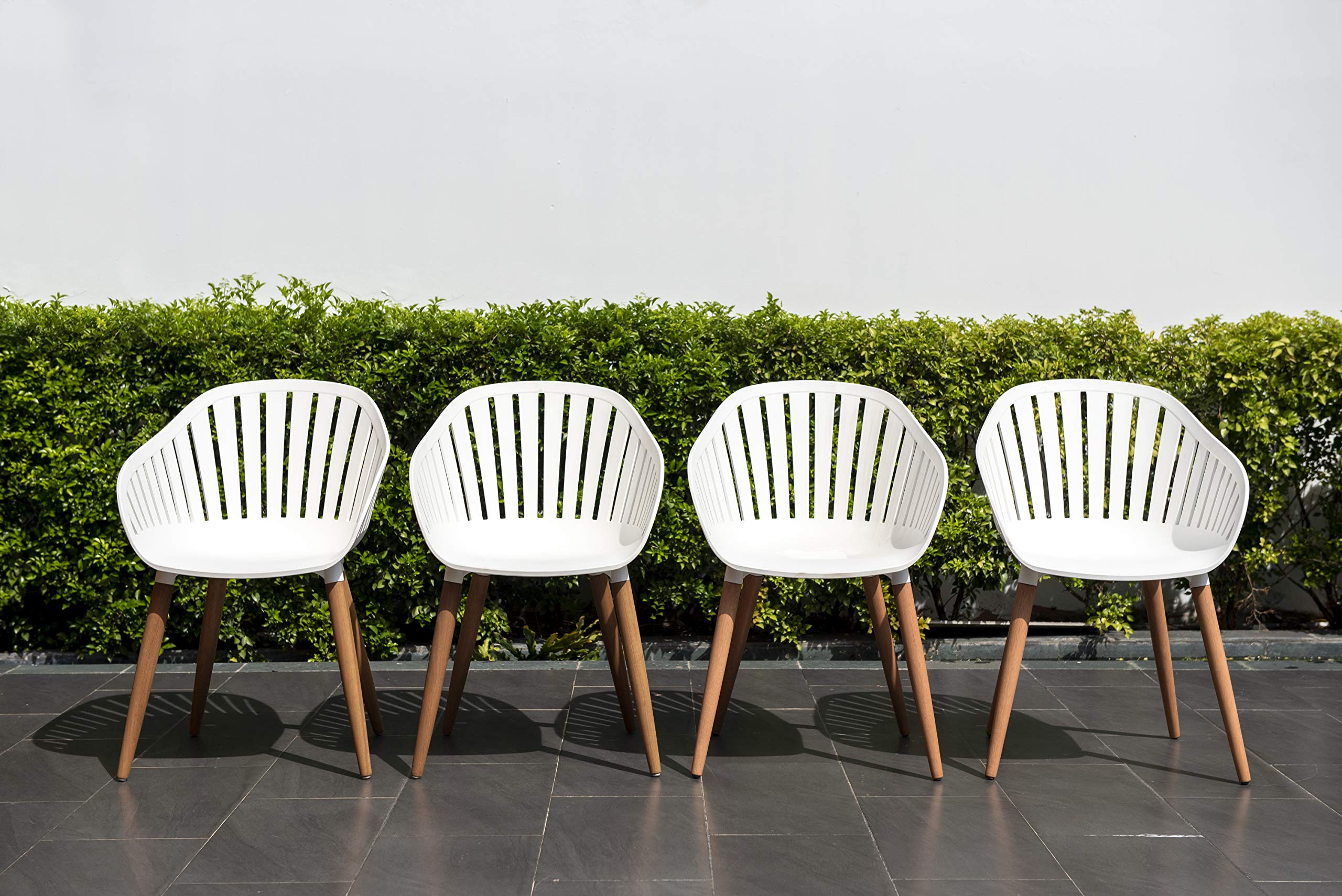 Buy Brampton Chiavari Outdoor Chairs Set of 4 Eucalyptus Wood Legs