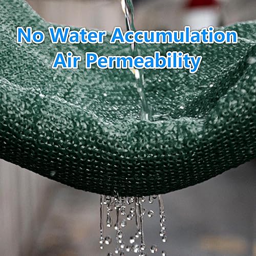 Miniatura 4 de Tela de Sombra Verde Negruzco 90% para Jardín, 6.5x10 Pies Red de Sombra Solar Resistente para Jardín, Lona de Malla Duradera con Ojales Reforzados