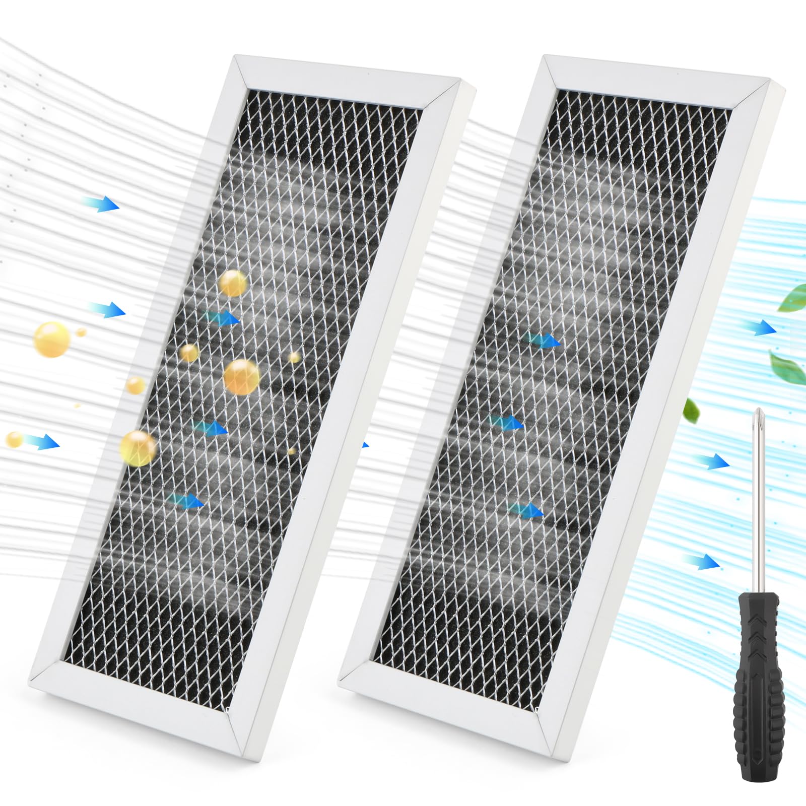 2PCS Microwave Charcoal Filter Compatible with Samsung ME19R7041FS,ME19R7041FS/AA, ME19R7041FT,ME19R7041FT/AA, ME19R7041FB,ME19R7041FB/AA Accessories