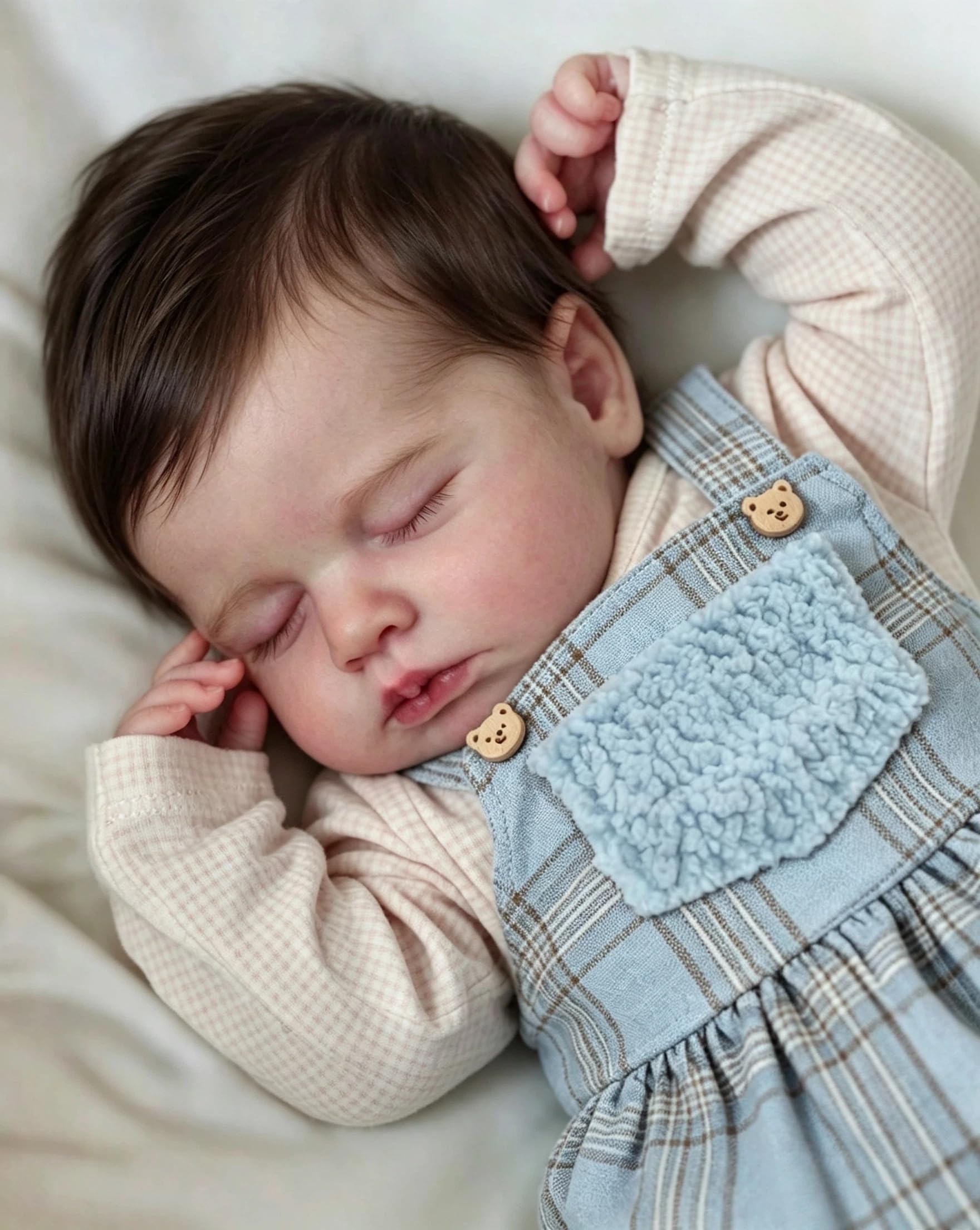 Zero pam Reborn Baby Vollvinyl Lebensecht Mädchen, 50CM Reborn Babypuppen Wie Echt mit Haaren, Reborn Puppen Lebensecht mit Bauchnabel, Babypuppen,Lebensechte Babypuppen, Reborn Baby Für Kinder