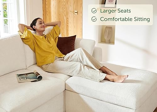 Miniatura 5 de HONBAY - Sofá seccional con asientos de almacenamiento, sofá seccional modular con otomano de almacenamiento, sofás seccionales en forma de U para