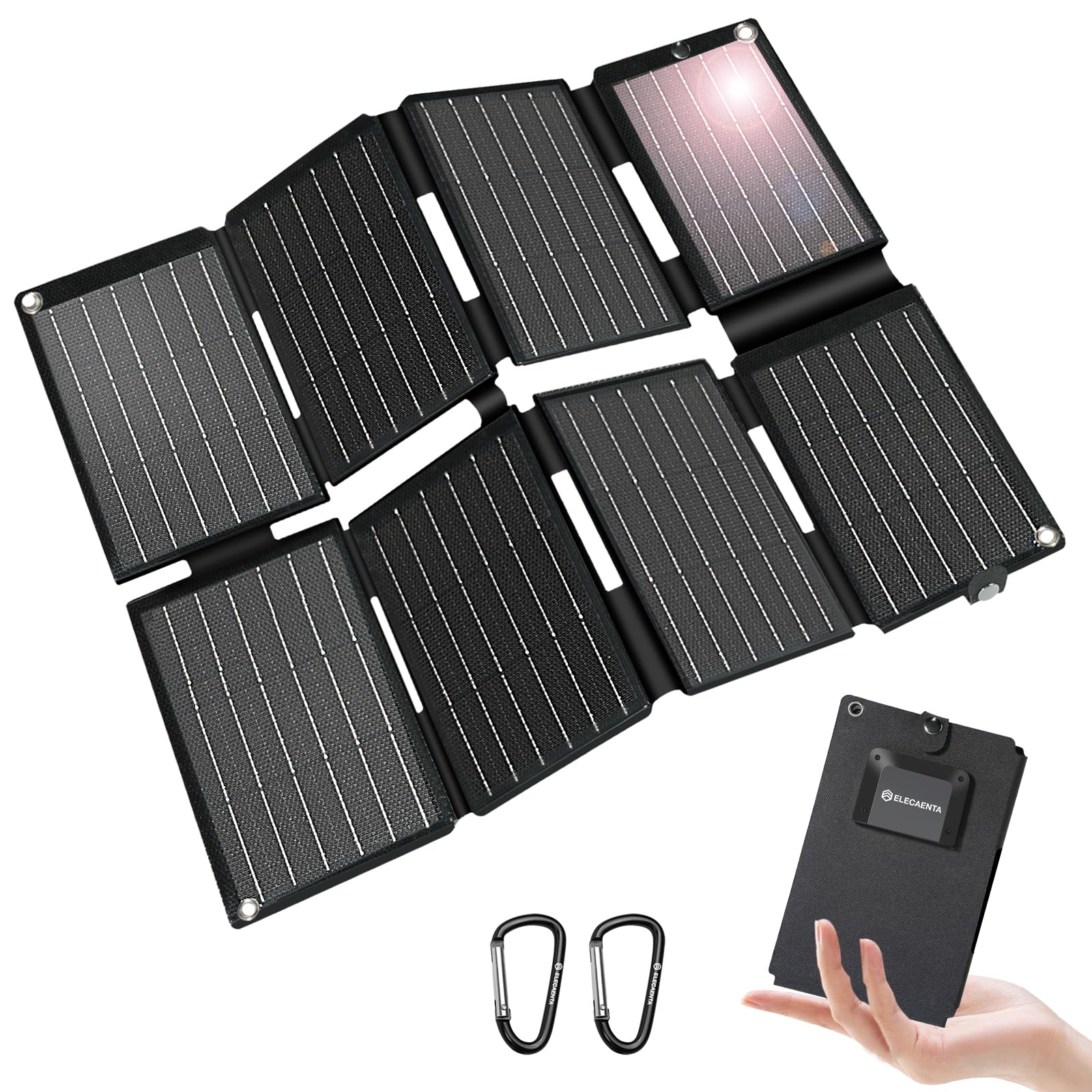 panel solare portatile 2 usb-a e usb-c 25w campagna emergenza
