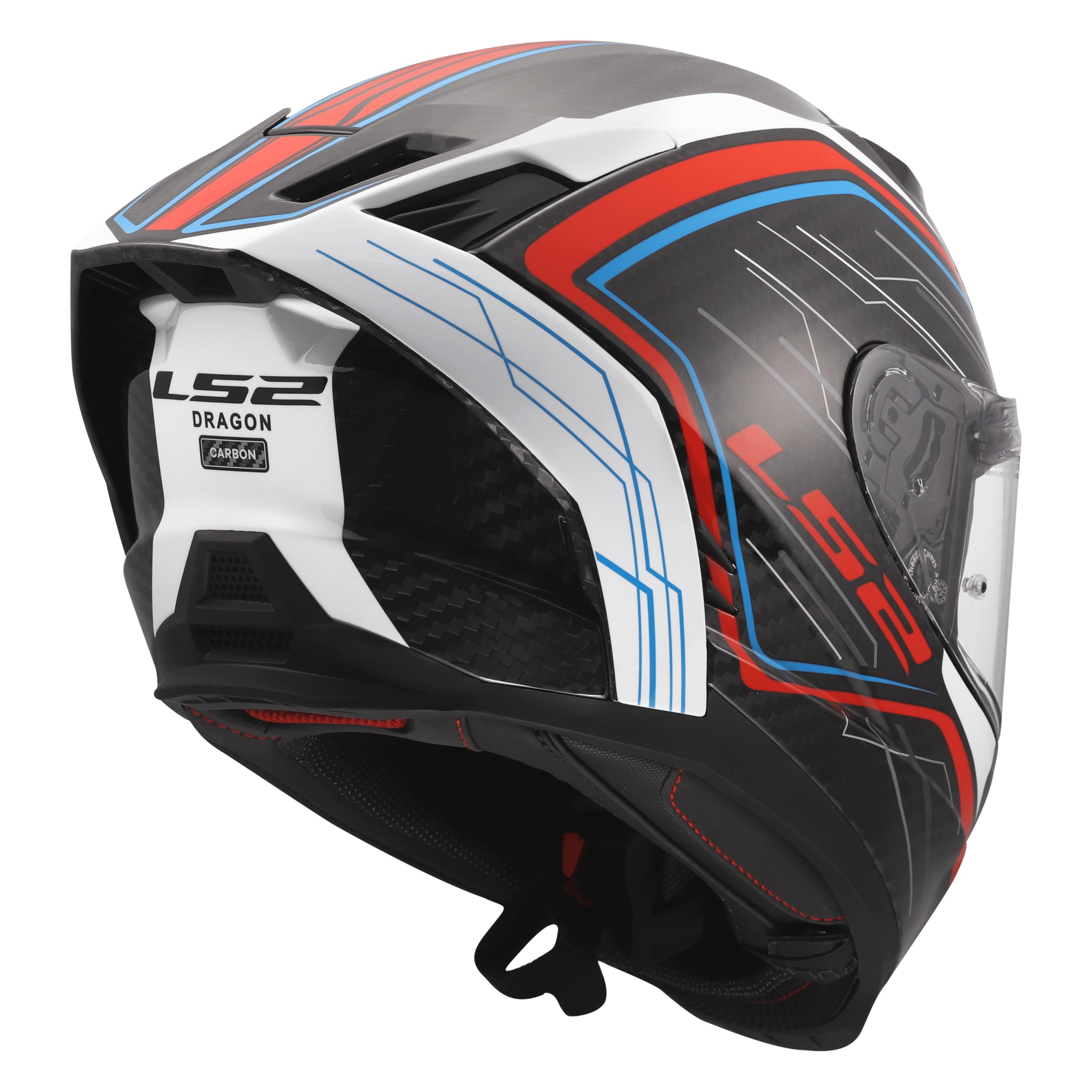 LS2, Casco Moto Integral DRAGON SUBIC White Blue Red, M