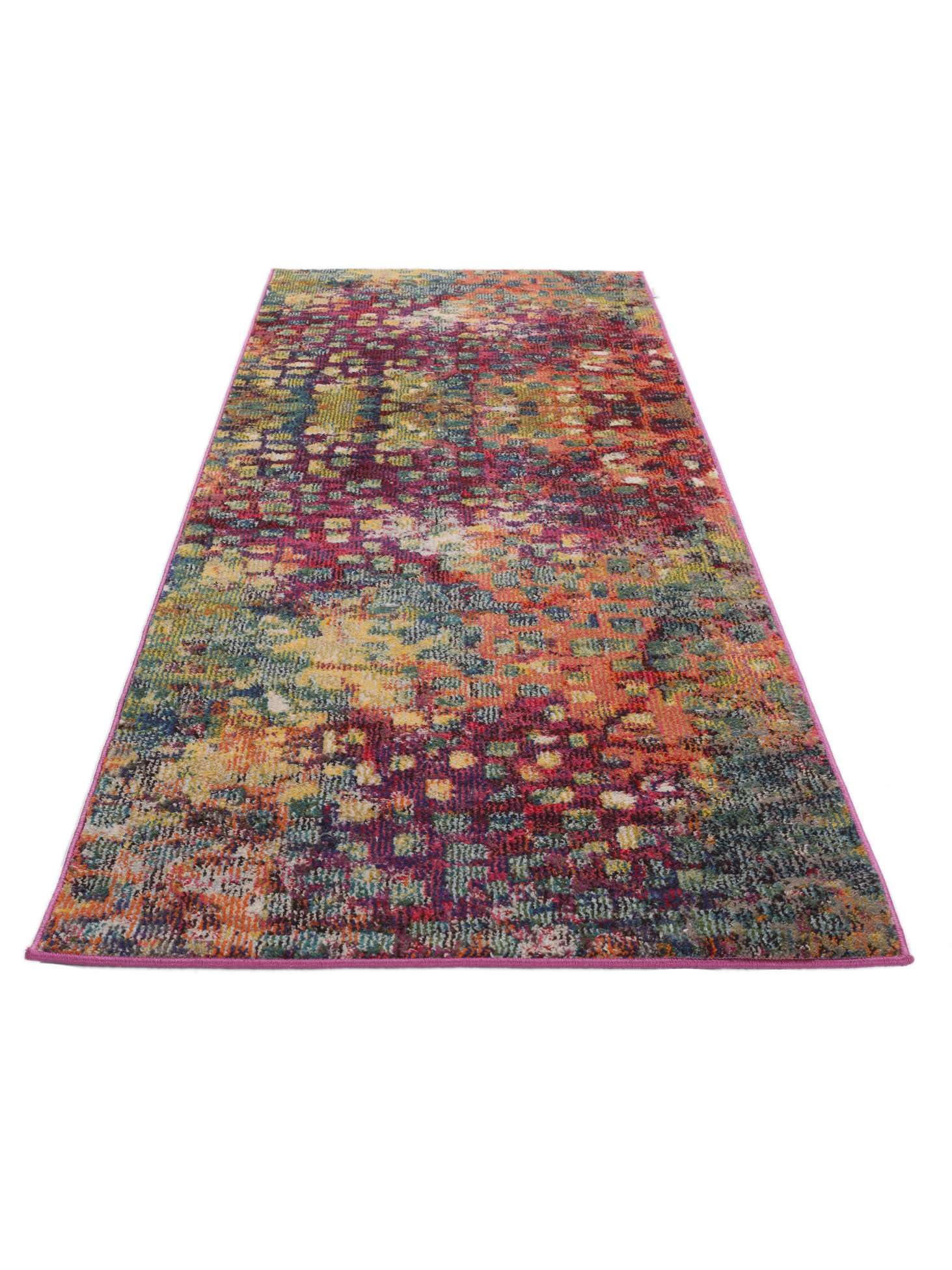 RugVista Davina Teppich, 80 x 200 cm, Mehrfarbig | Moderne, Rechteckig, Niedriger Stapel, Nur chemische Reinigung, Oeko-Tex 100, Wohnzimmer, Esszimmer, Schlafzimmer, Küche