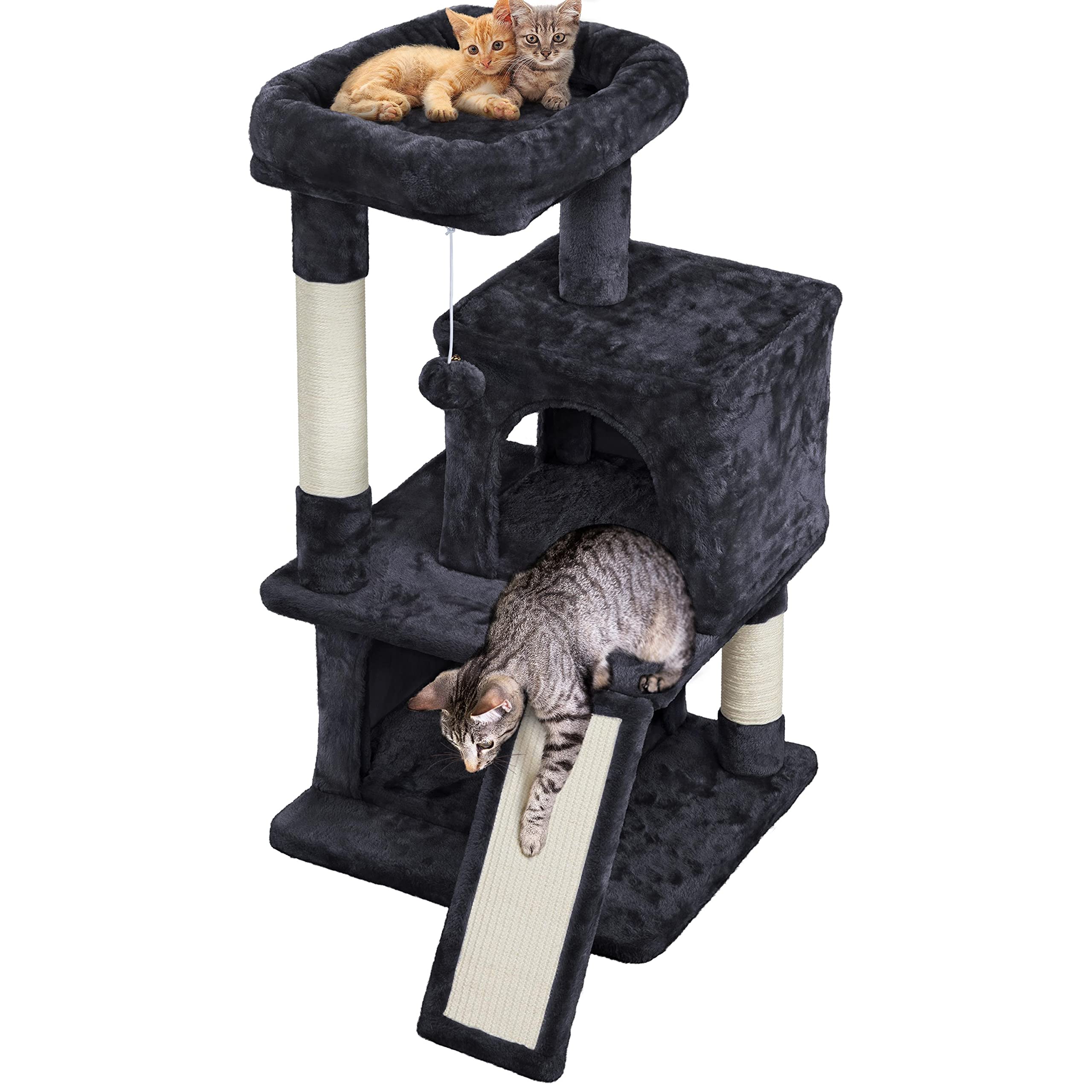costoffs 91cm Cat Tree with Condo, Black — image 1