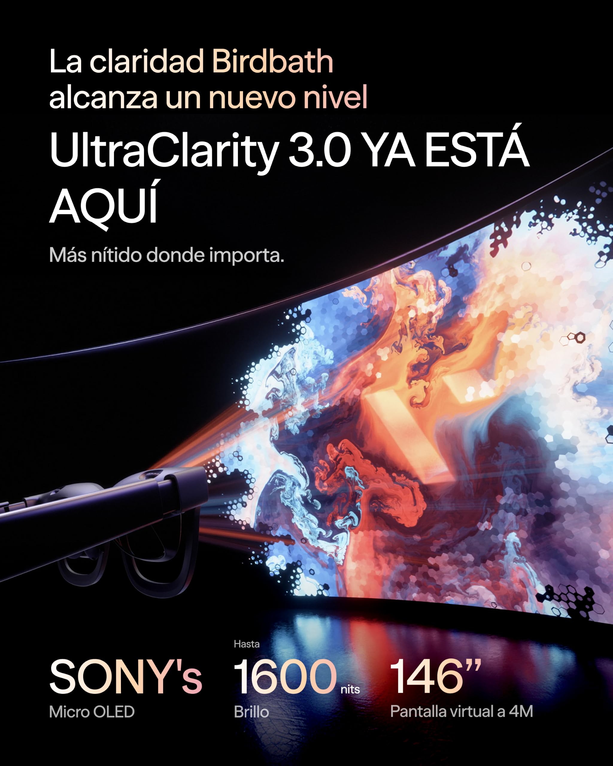 VITURE Pro 2 XR/AR Gafas, 146" UltraClarity 3.0, 120Hz, con Sony Micro-OLED