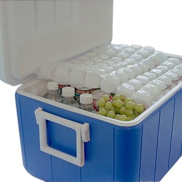 FlexiFreeze Reusable Ice Packs for Coolers Ice Sheet Freezer Packs with 88 Ice Cubes, Flexible & Cuttable (3 Pack)
